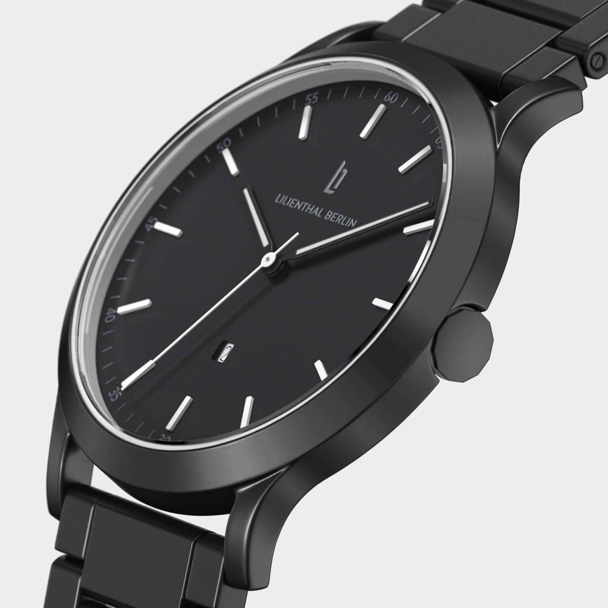 lilienthal-berlin-huxley-black-white-unisex-uhr image 2