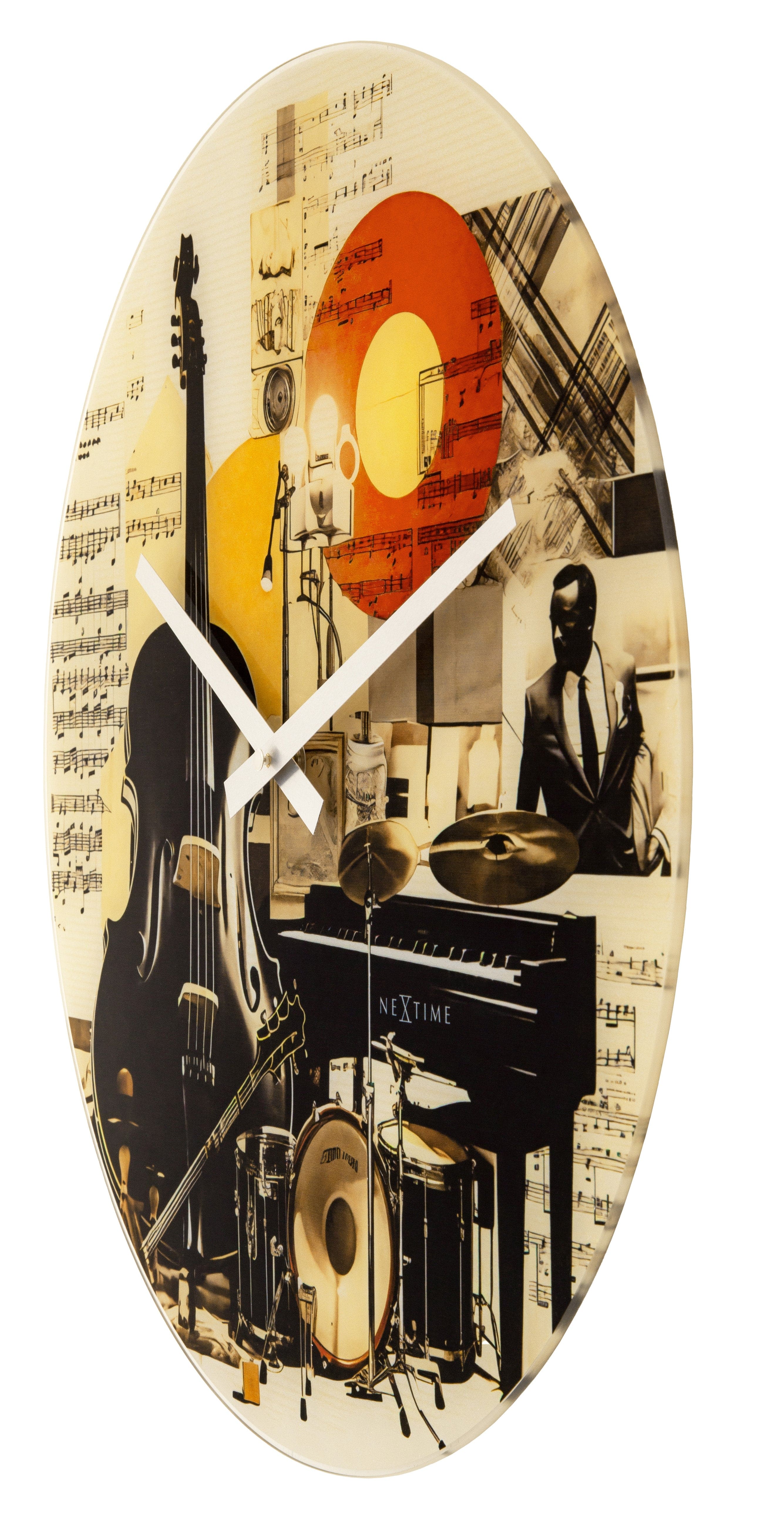 nextime-blues-wanduhr-43-cm-glas-multicolor-lautlos image 5