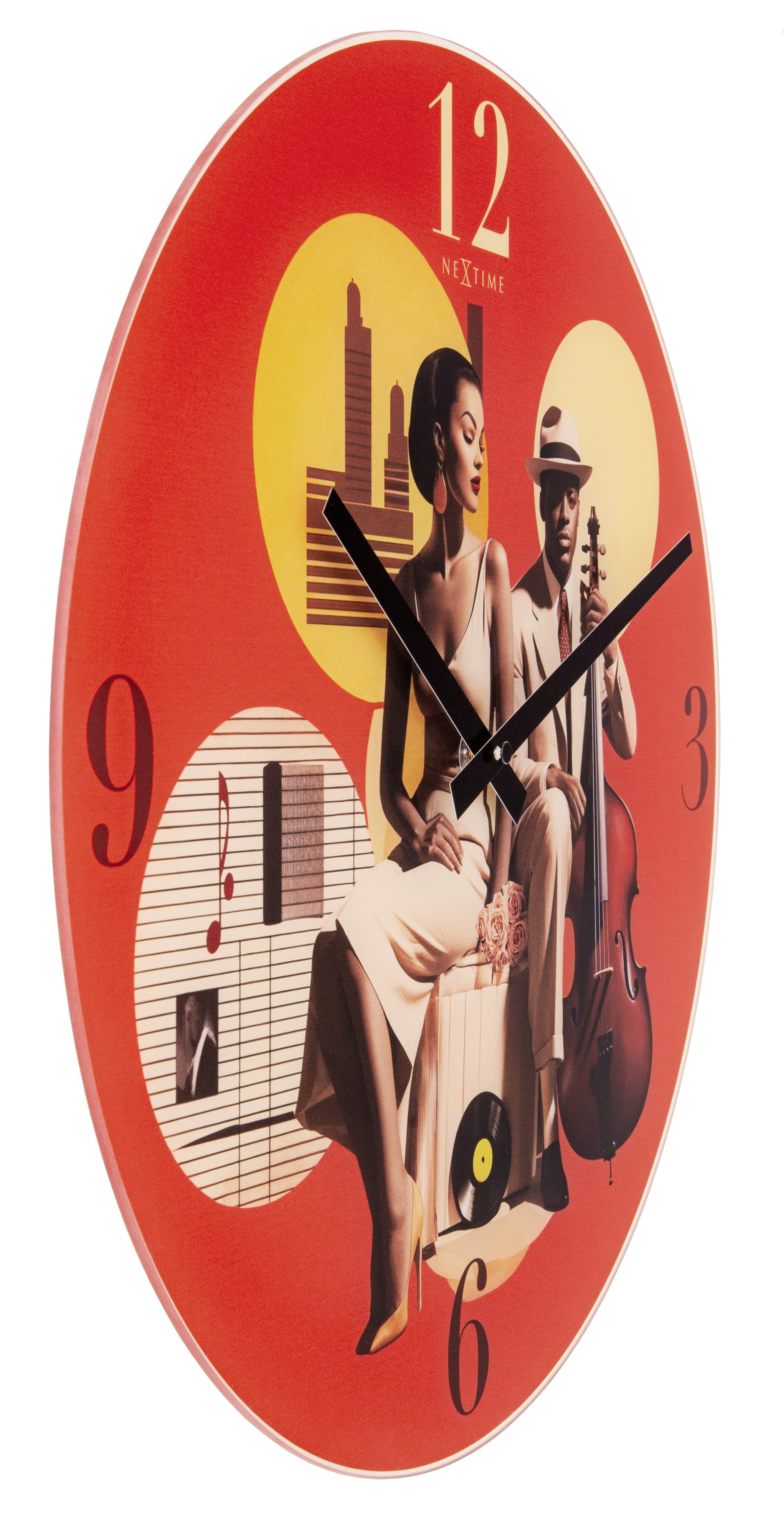 nextime-jazz-wanduhr-43-cm-glas-multicolour-lautlos image 2