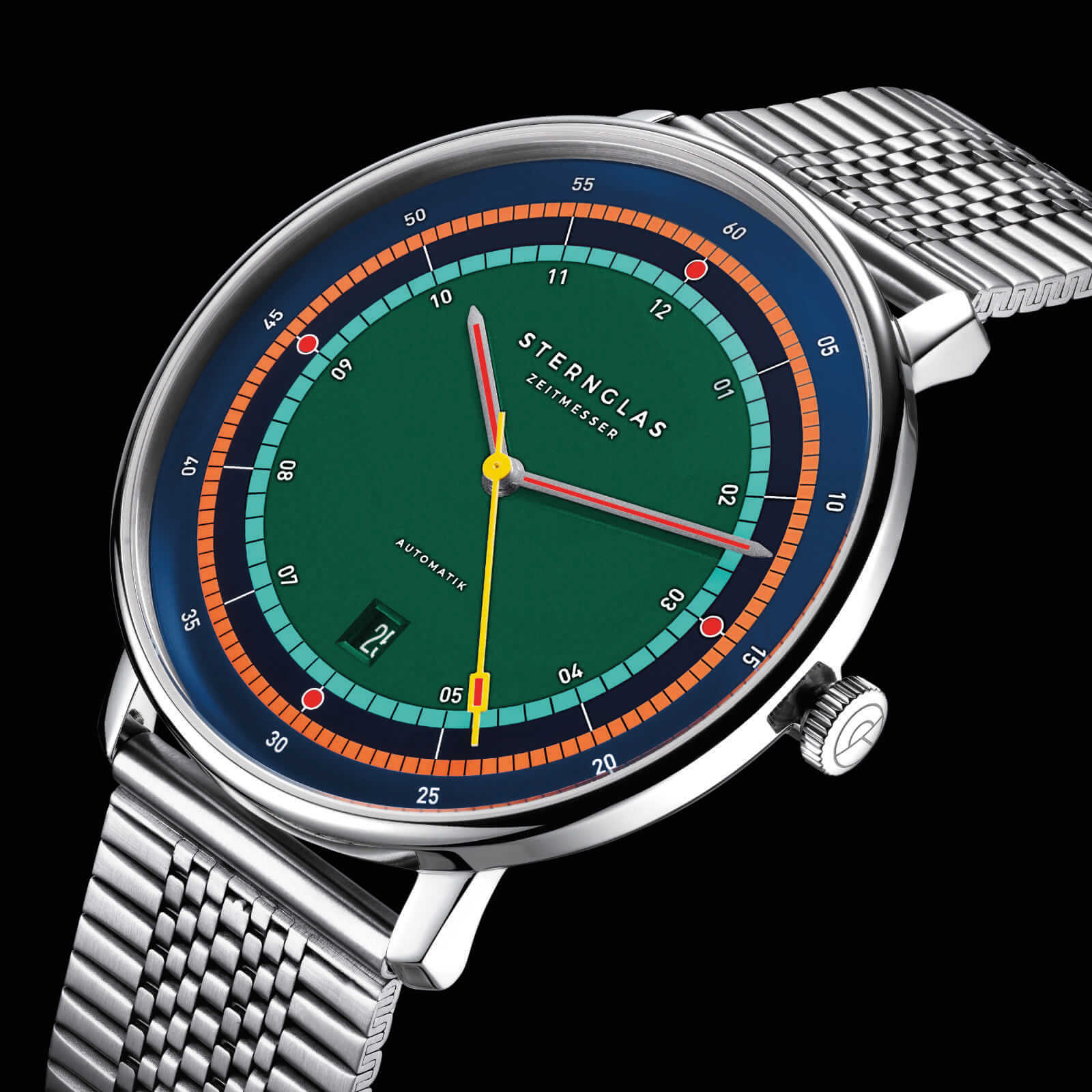 sternglas-hamburg-automatik-edition-argo-herrenuhr-42-mm-silber-leder image 3