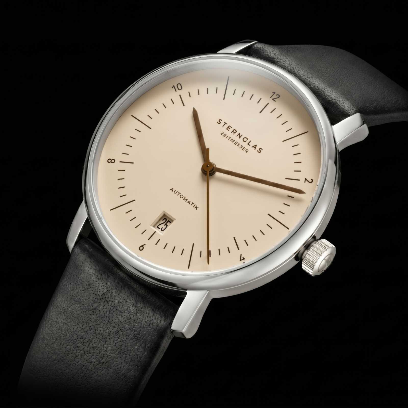 sterngas-naos-automatik-sandbraun-38-mm-leder image 4