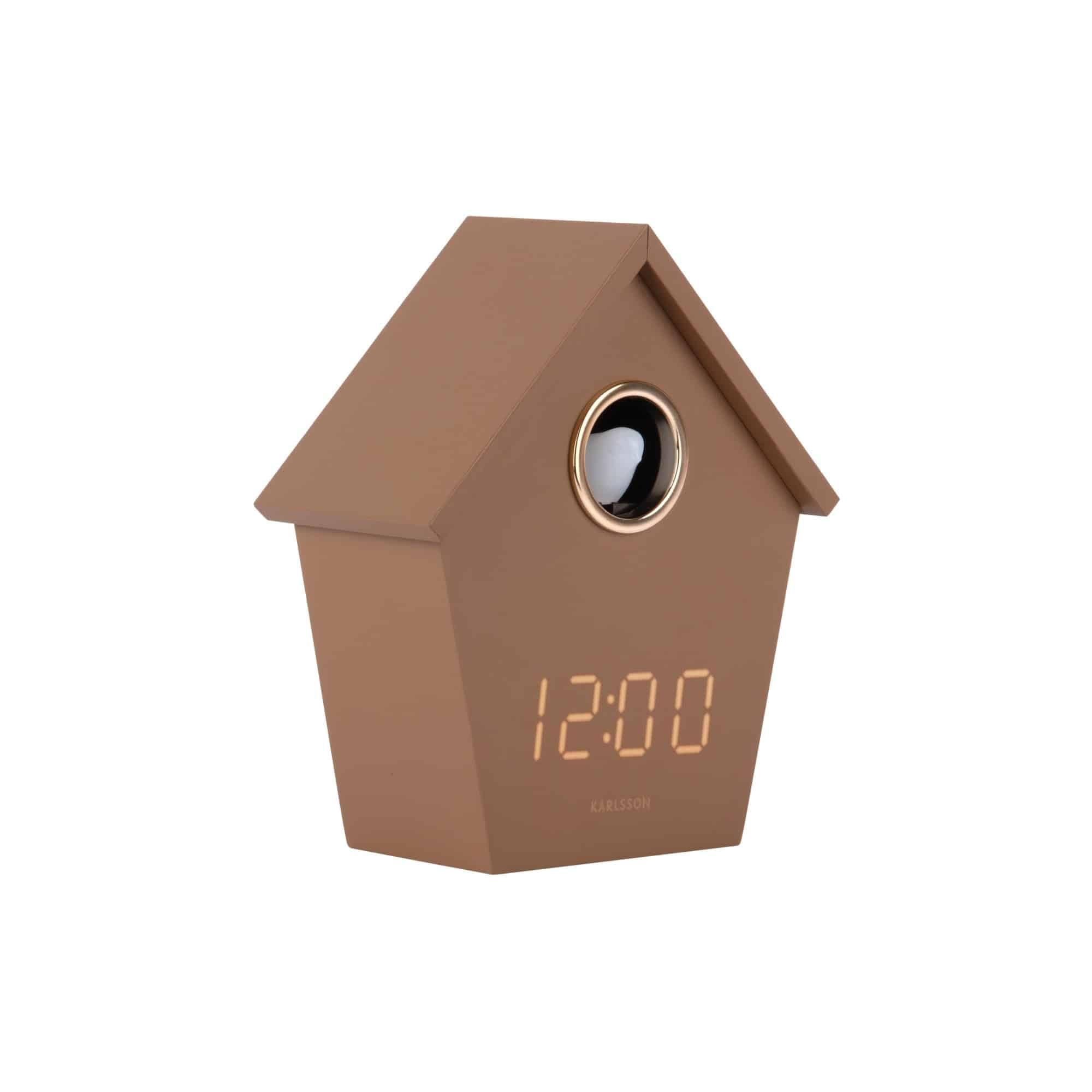 karlsson-riqueza-cuckoo-led-wecker-mokka-6-8x13x15-3cm image 1