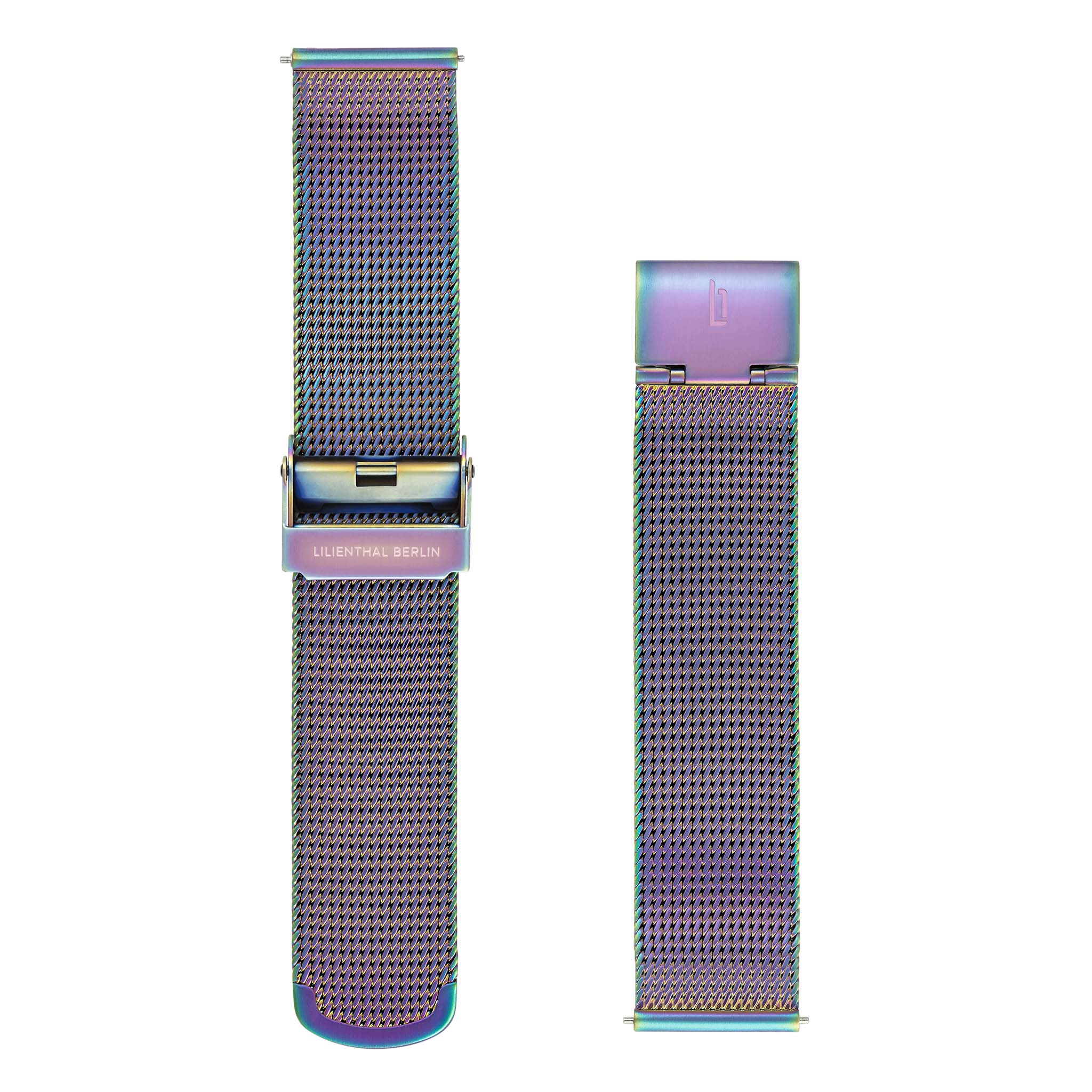 lilienthal-berlin-mesh-armband-rainbow-brushed-edelstahl-wechselarmband image 3