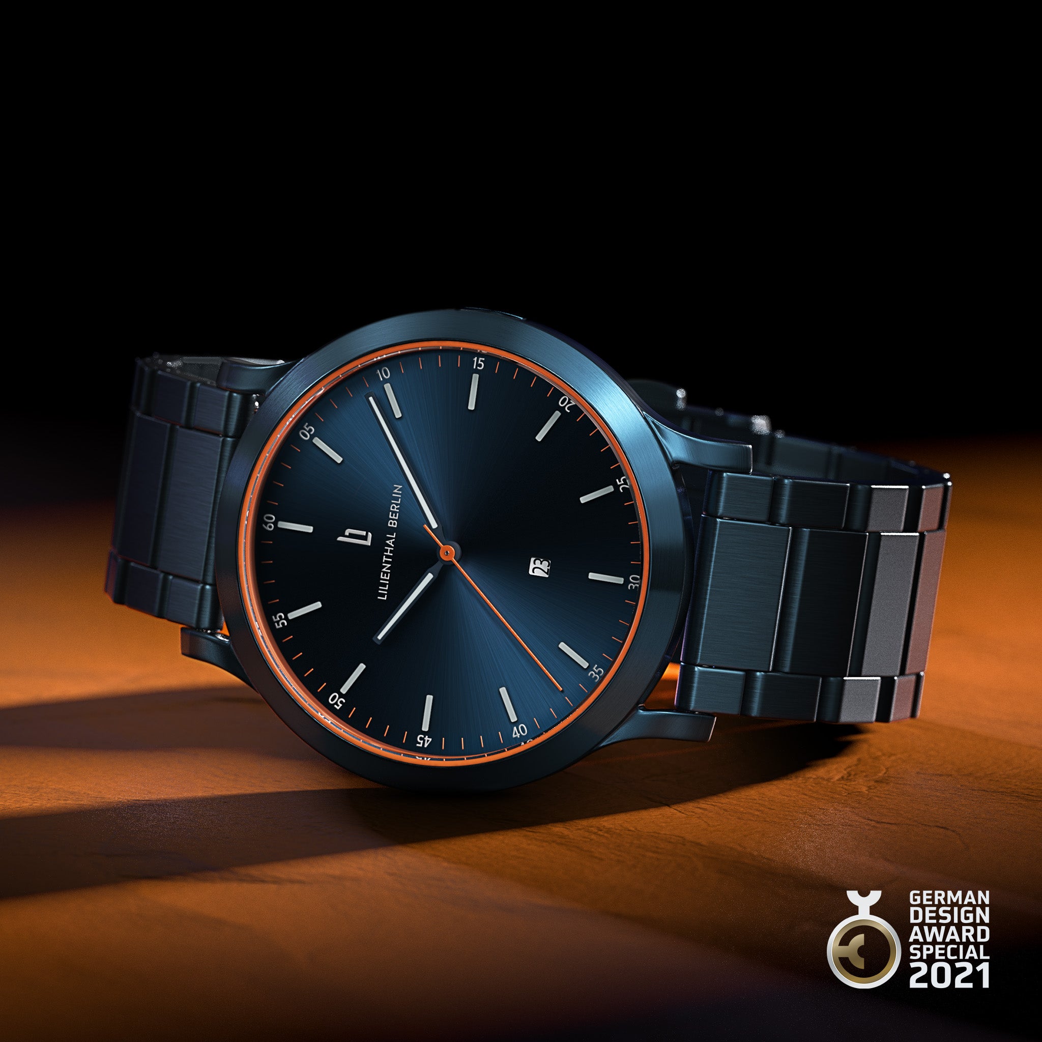 lilienthal-berlin-huxley-herrenuhr-blue-orange-40-mm image 3