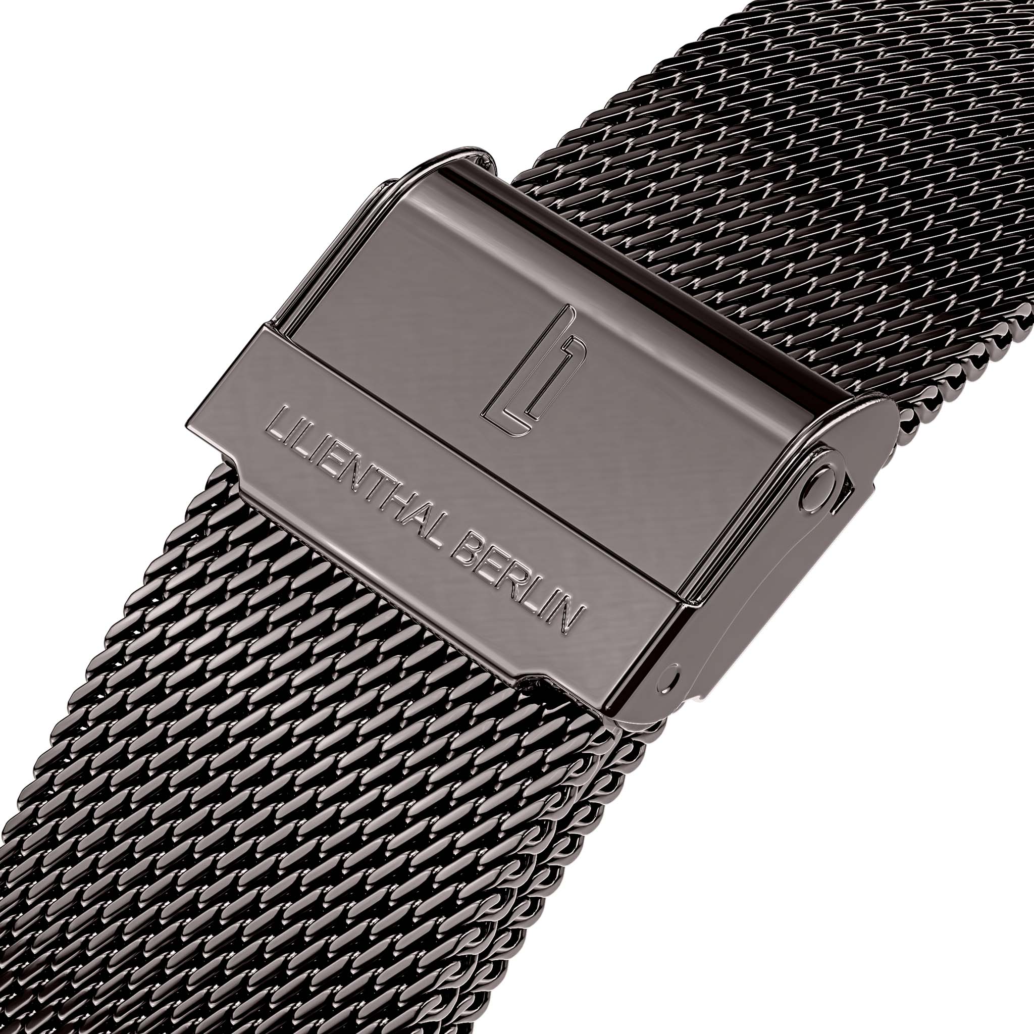 lilienthal-berlin-mesh-armband-anthracite-glossy-wechselarmband image 2