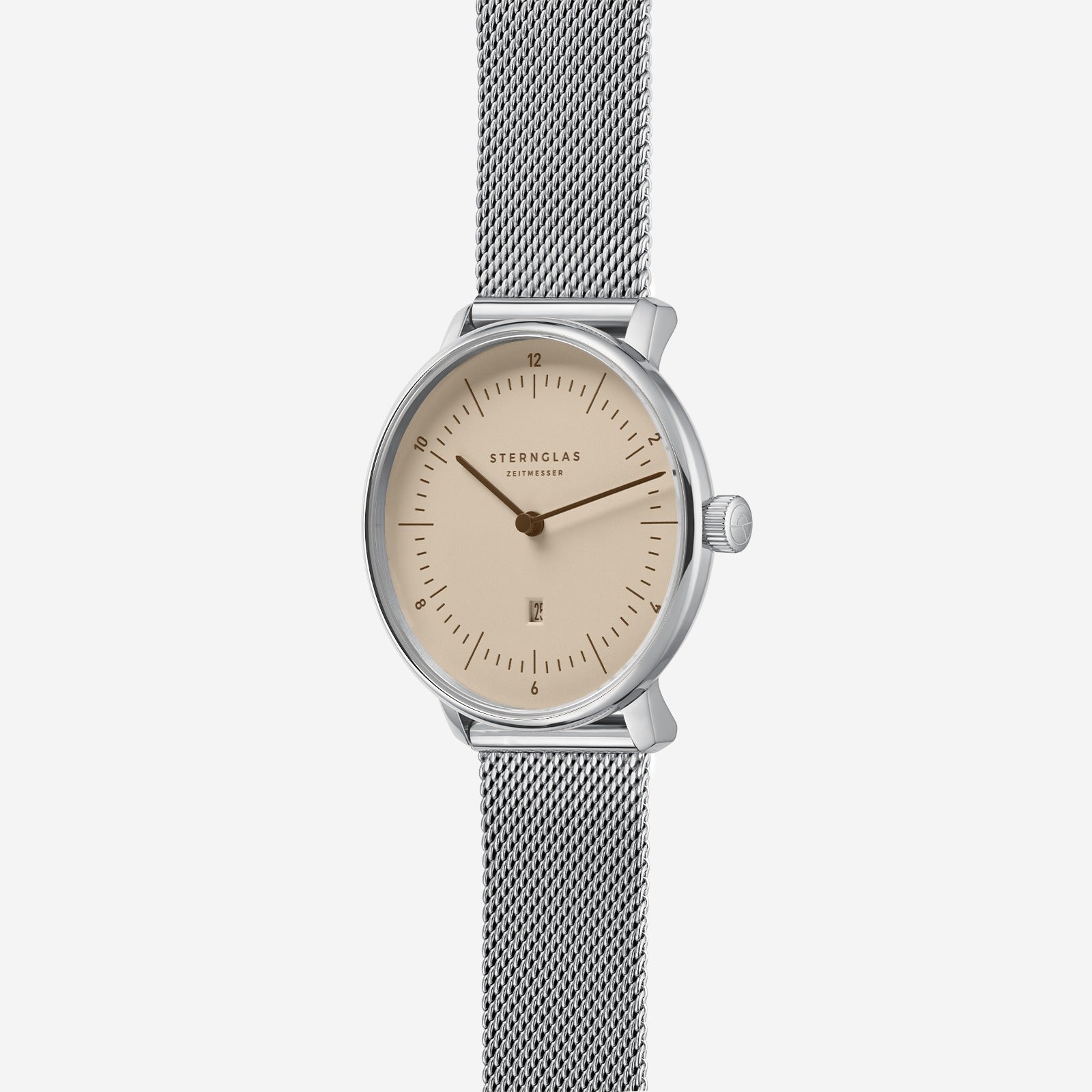 sternglas-naos-xs-quarzuhr-33-mm-sandbraun-silber image 3