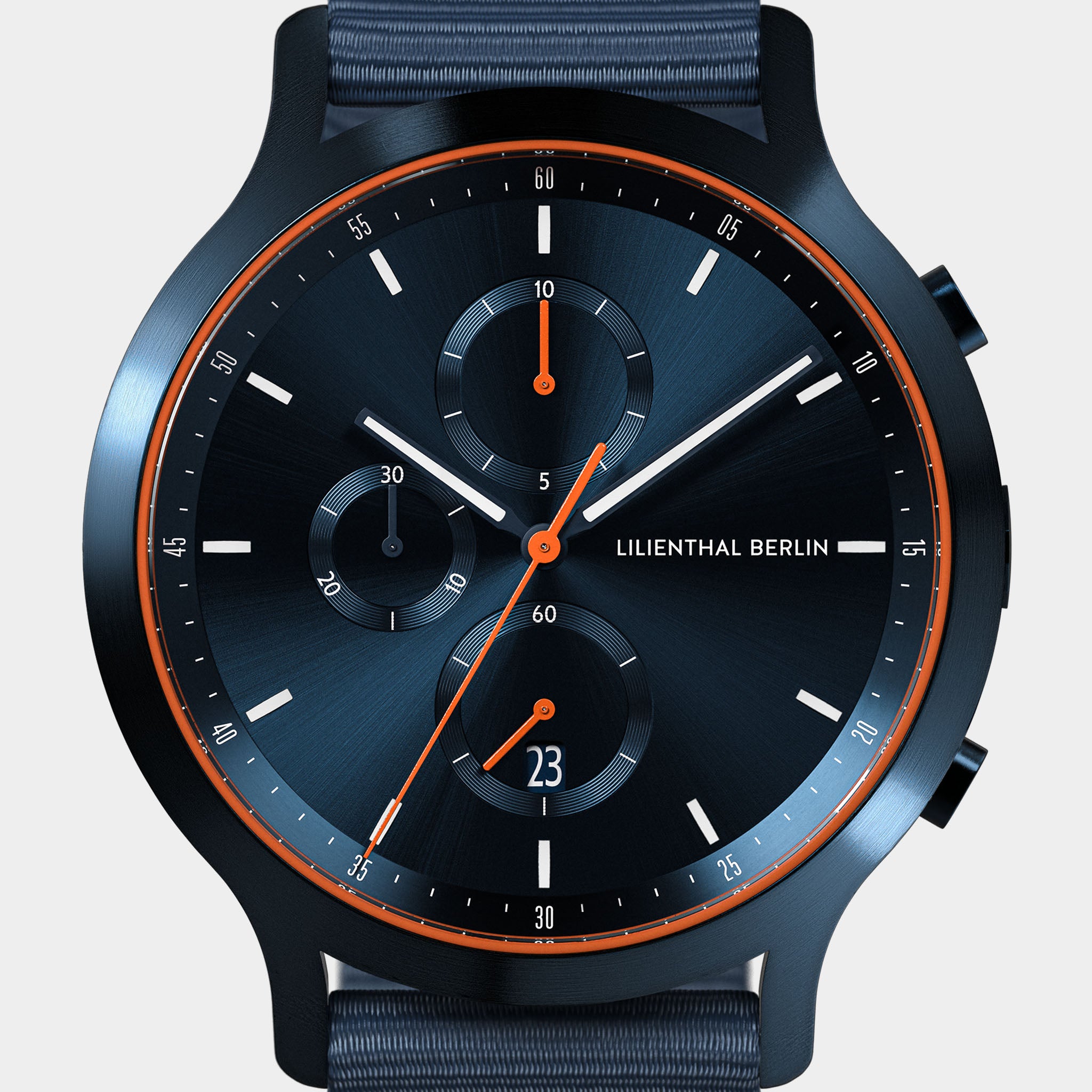 lilienthal-berlin-chronograph-blue-orange-herrenuhr-midnight-blue image 6