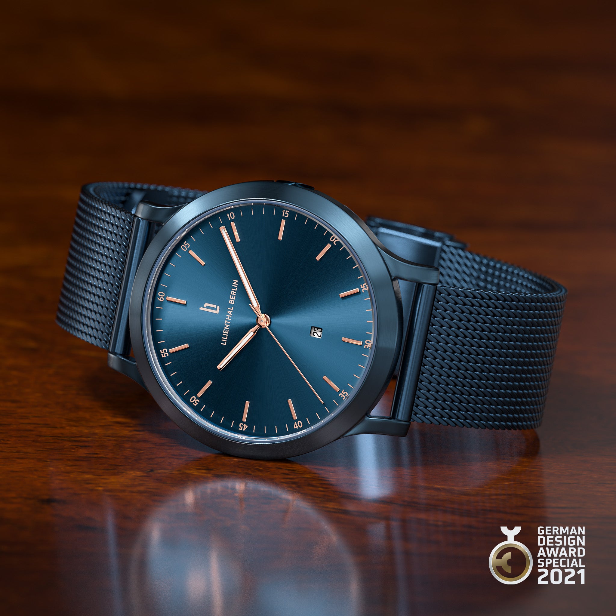 lilienthal-berlin-huxley-blue-rose-gold-40-mm image 3