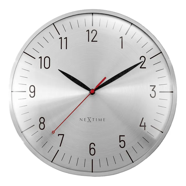 nextime-frankfurt-wanduhr-30-5-cm-aluminium-mit-dome-glas-leise image 1