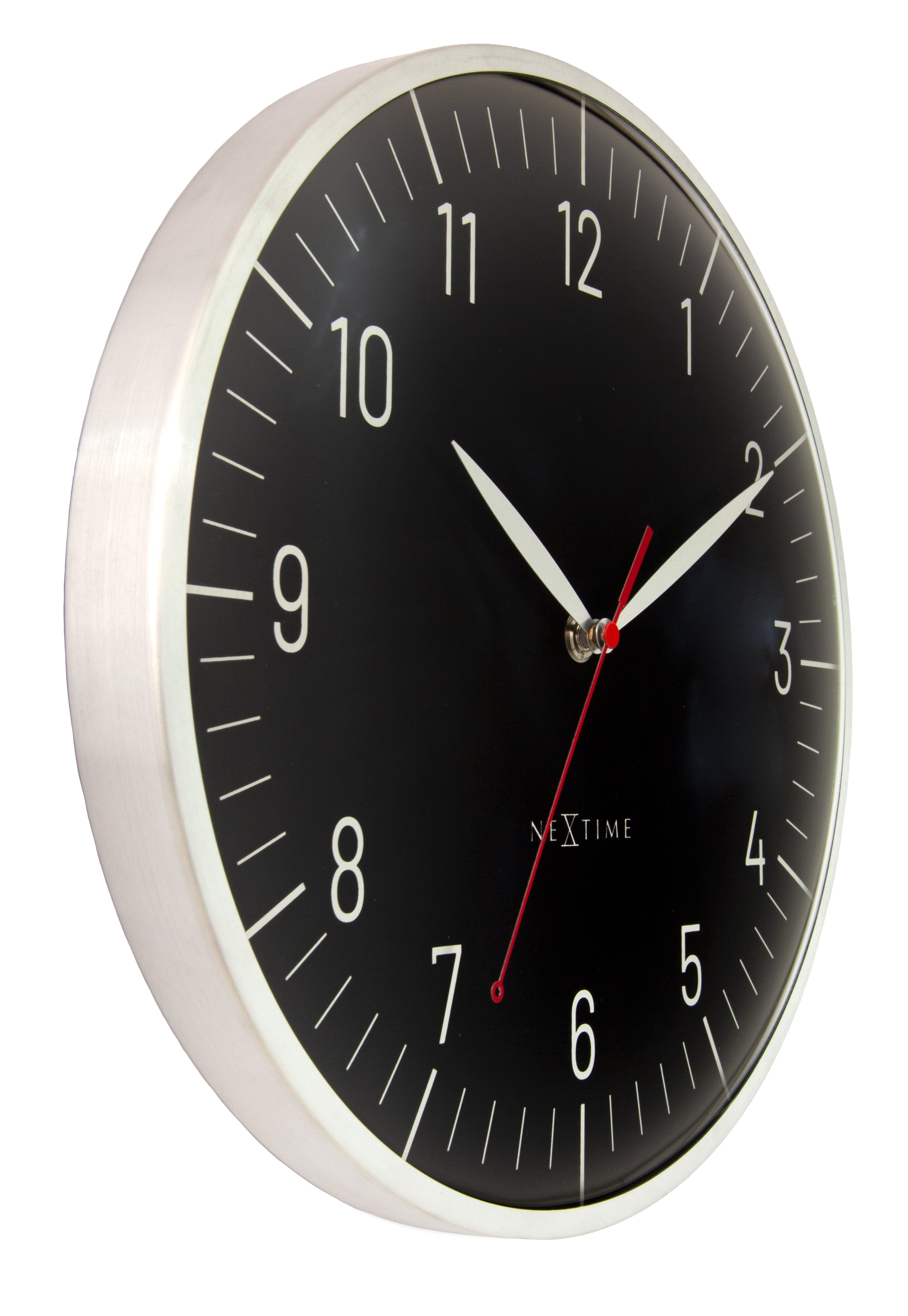 nextime-frankfurt-wanduhr-30-5-cm-aluminium-mit-dome-glas-leise image 7