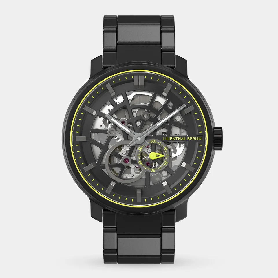 lilienthal-berlin-neolux-skeleton-black-lime-automatikuhr-42-mm image 1