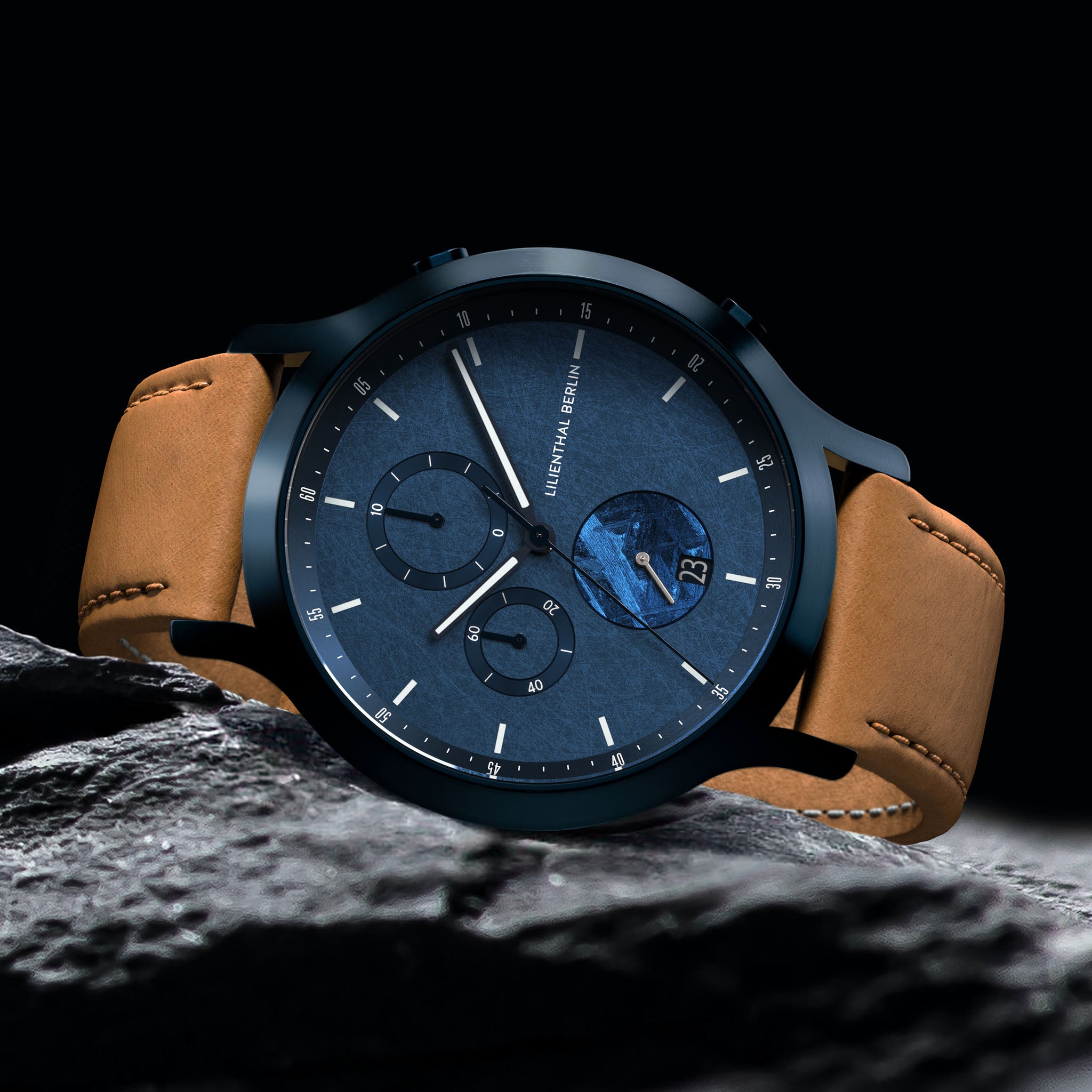lilienthal-berlin-chronograph-meteorite-stellar-blue-chronograph-mit-meteorit image 3