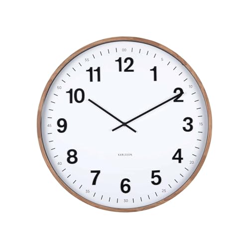 karlsson-wanduhr-esencia-classic-xl-dunkles-holz-60-cm-xxl-wanduhr image 6