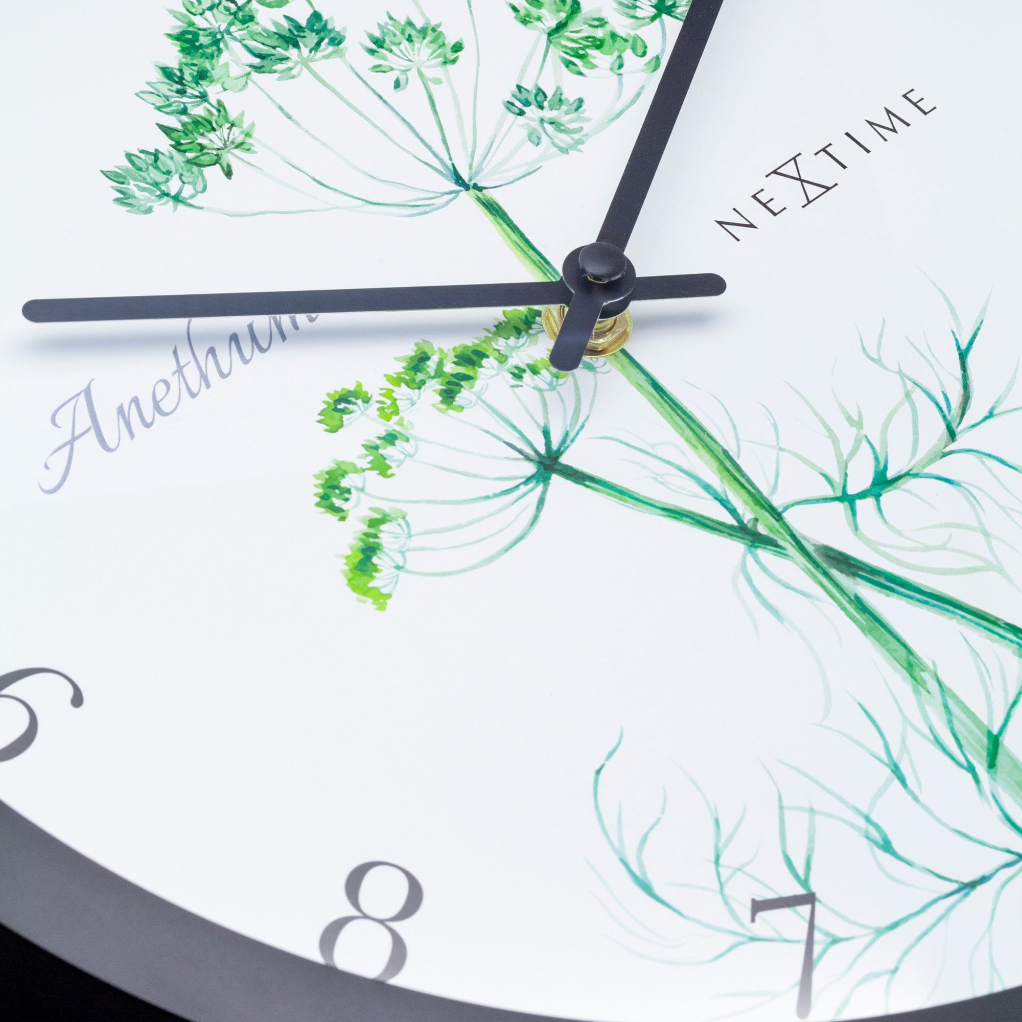 nextime-anethium-outdoor-wanduhr-30-5-cm-schwarz-wetterfest-mit-dill-aquarell image 5