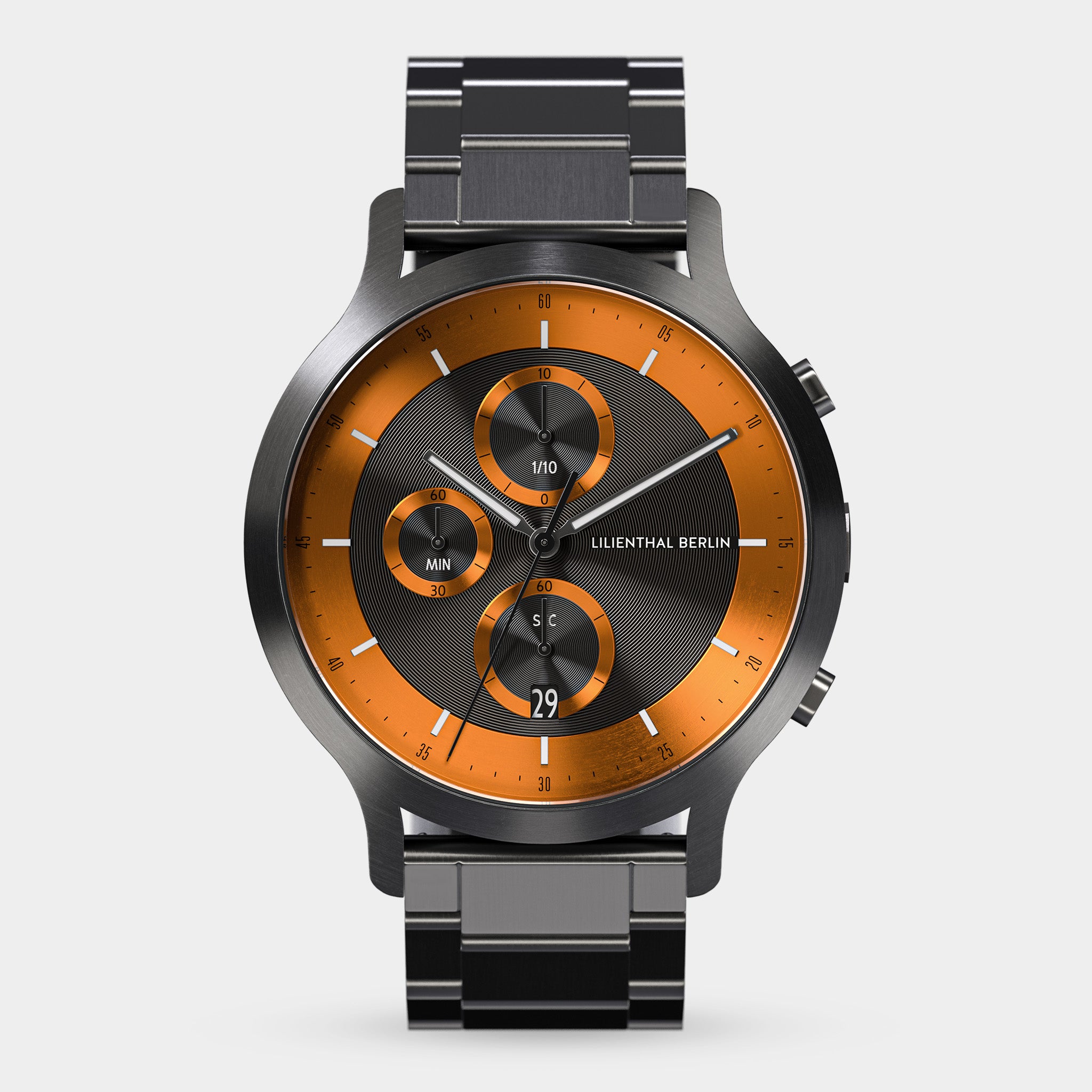lilienthal-berlin-chronograph-lp-dark-silver-orange image 1