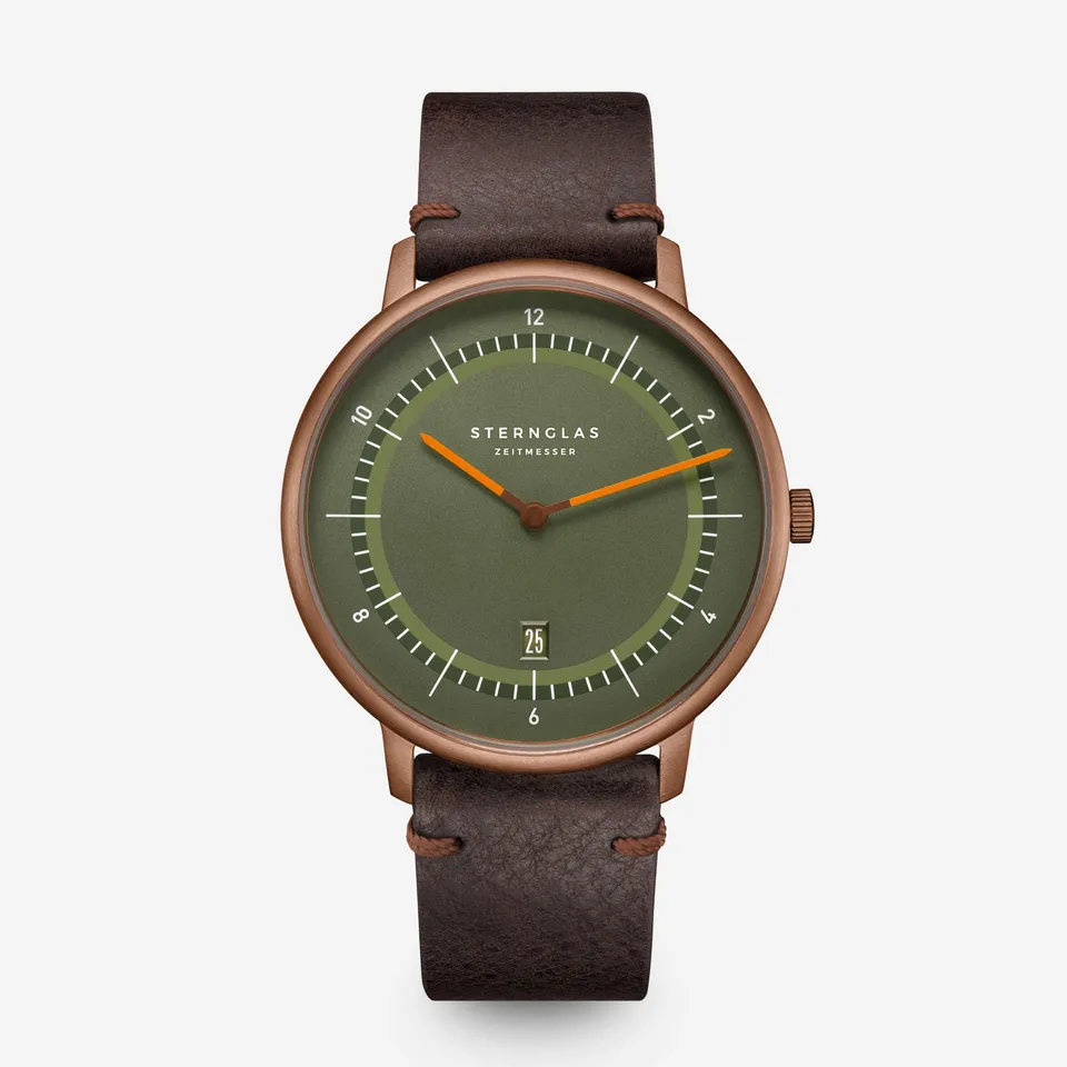sternglas-naos-xl-edition-1905-42mm-bronze-lederuhr-speicherstadt-hommage image 1