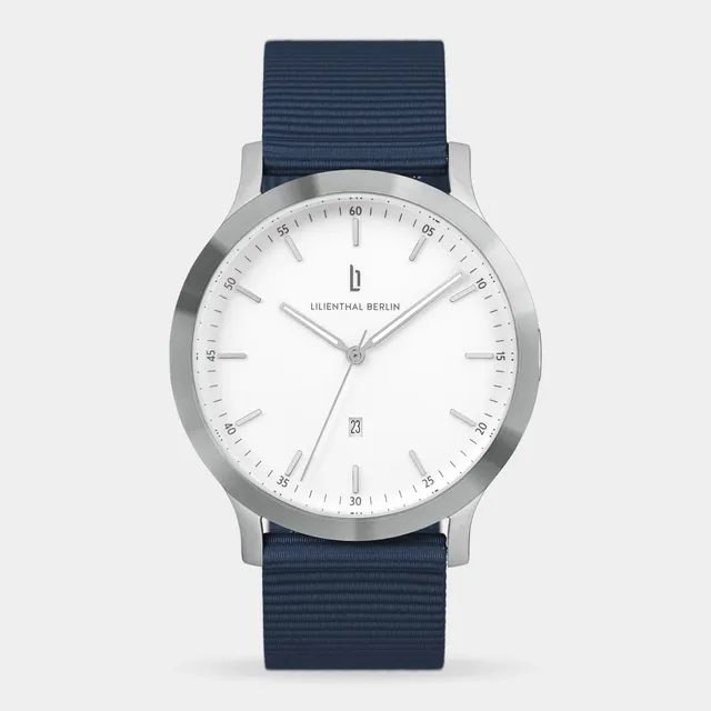 lilienthal-berlin-huxley-uhr-silver-white-sportive-40-mm image 1
