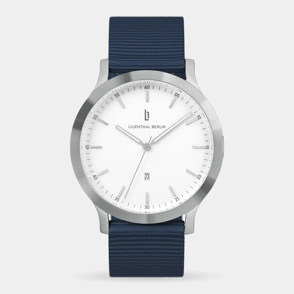 lilienthal-berlin-huxley-uhr-silver-white-sportive-40-mm image 1
