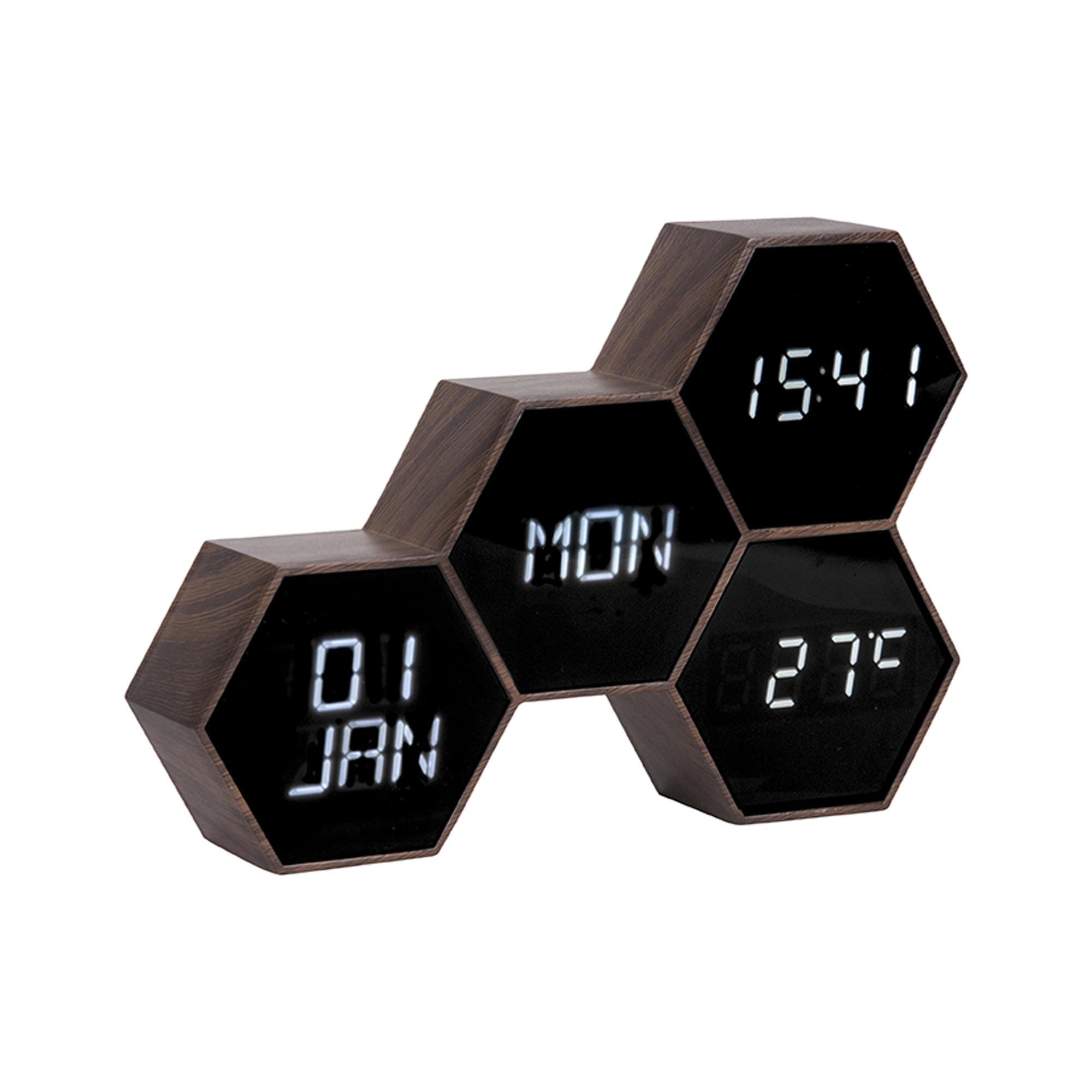karlsson-six-in-the-mix-digitalwecker-schwarzes-holz-17-5-cm image 1
