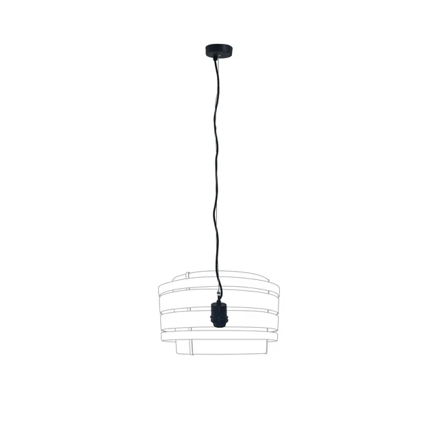 nextime-beam-pendelleuchte-e27-150cm-textilkabel-schwarz image 1