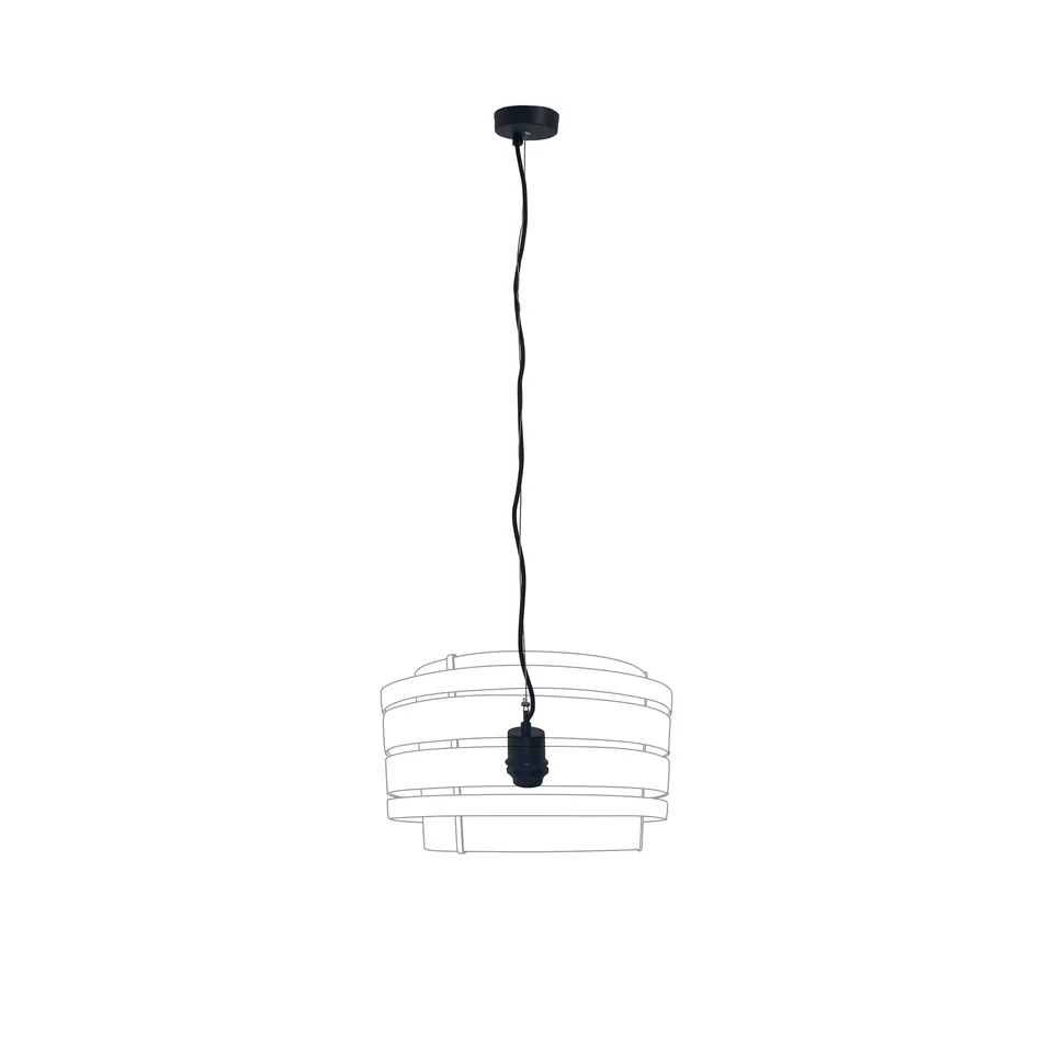 nextime-beam-pendelleuchte-e27-150cm-textilkabel-schwarz image 1
