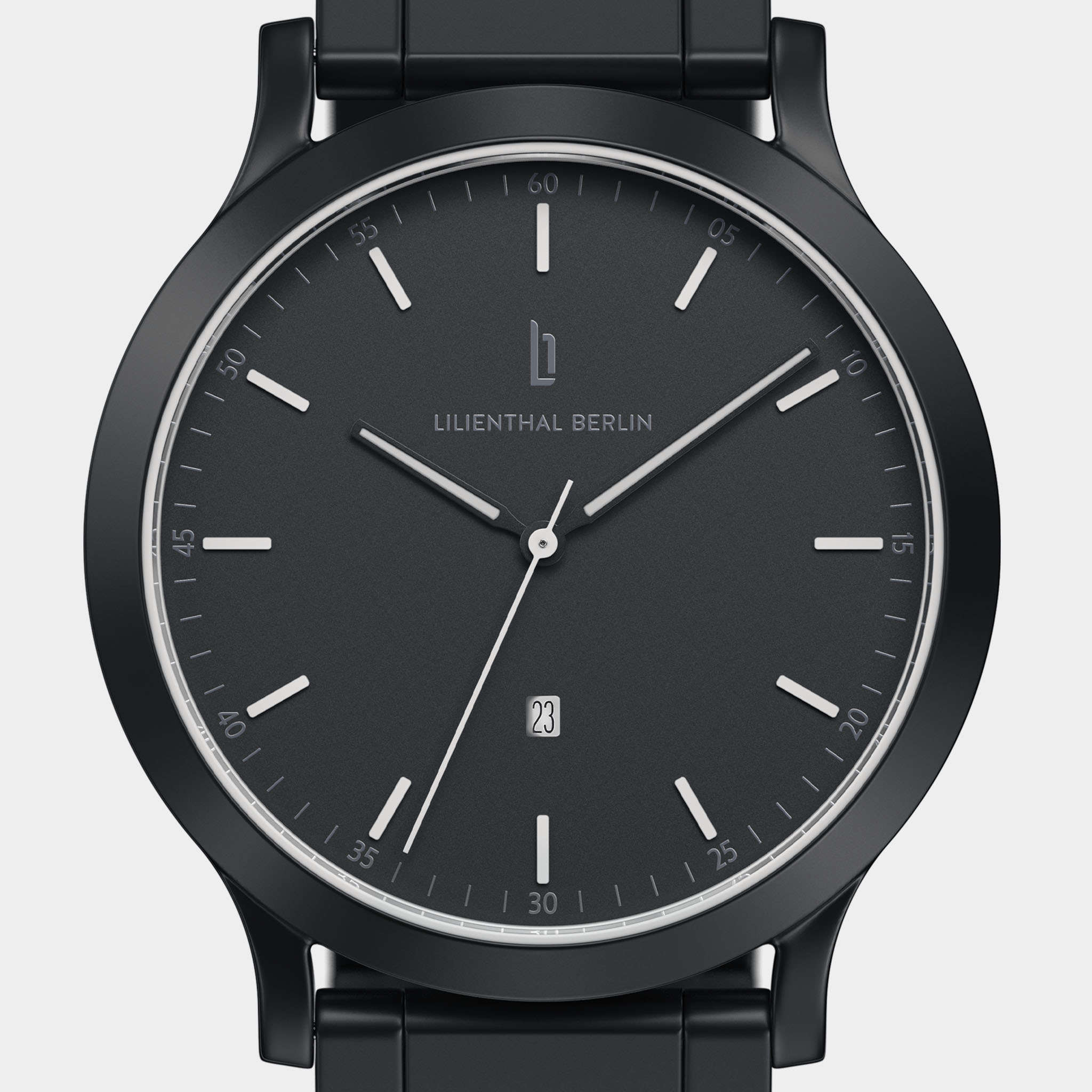 lilienthal-berlin-huxley-black-white-unisex-uhr image 5