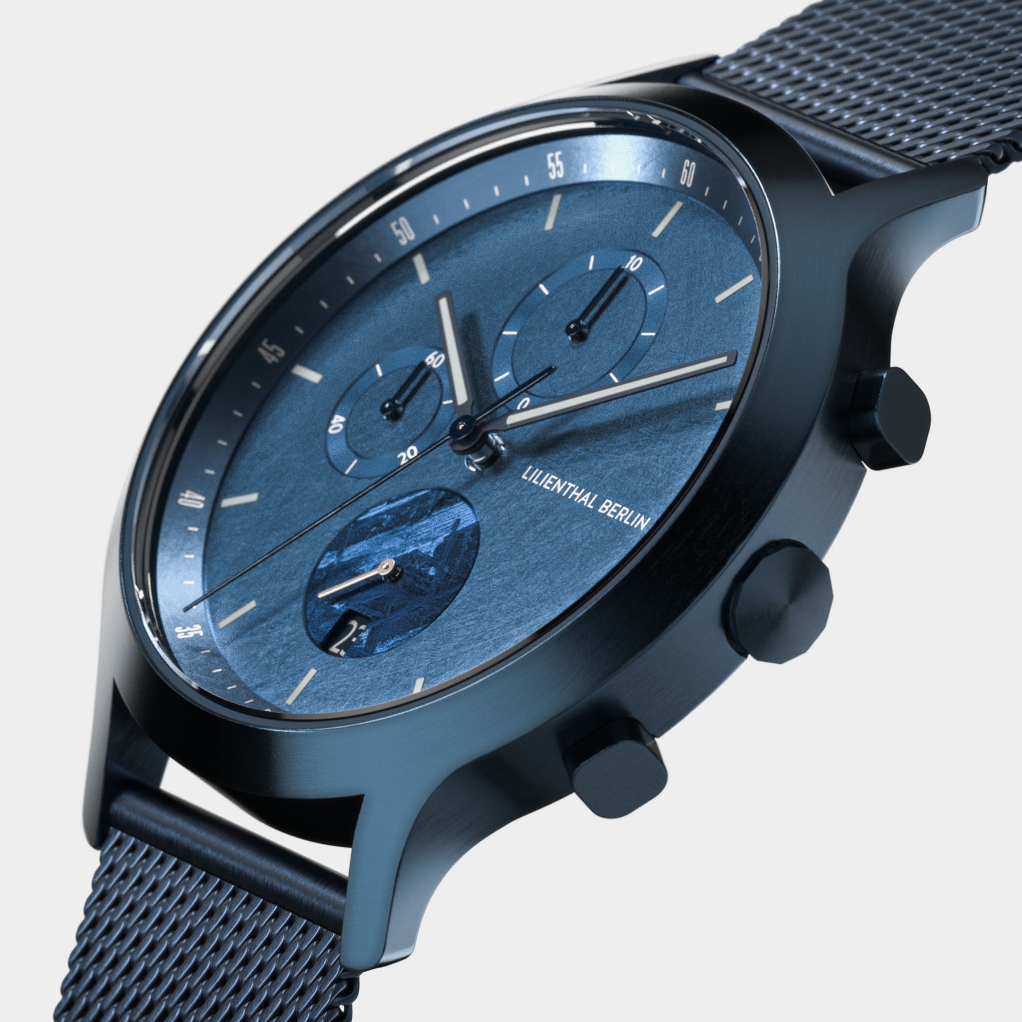 lilienthal-berlin-chronograph-meteorite-stellar-blue-armbanduhr image 2
