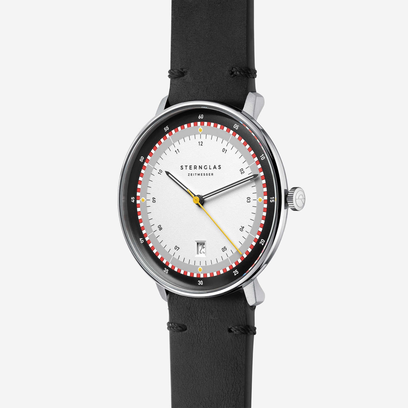 sternglas-hamburg-edition-hafen-uhr-42-mm-silber-leder image 3