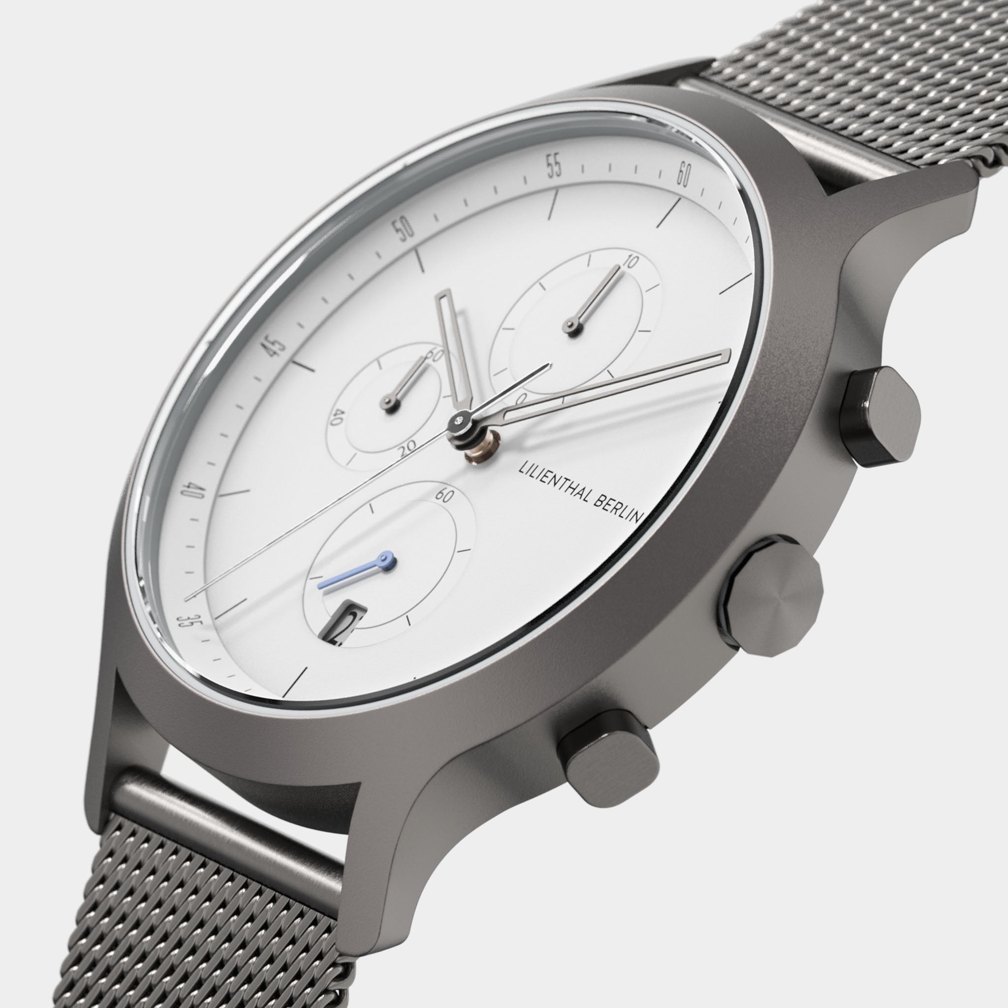 lilienthal-berlin-chronograph-dunkel-silber-wei image 2