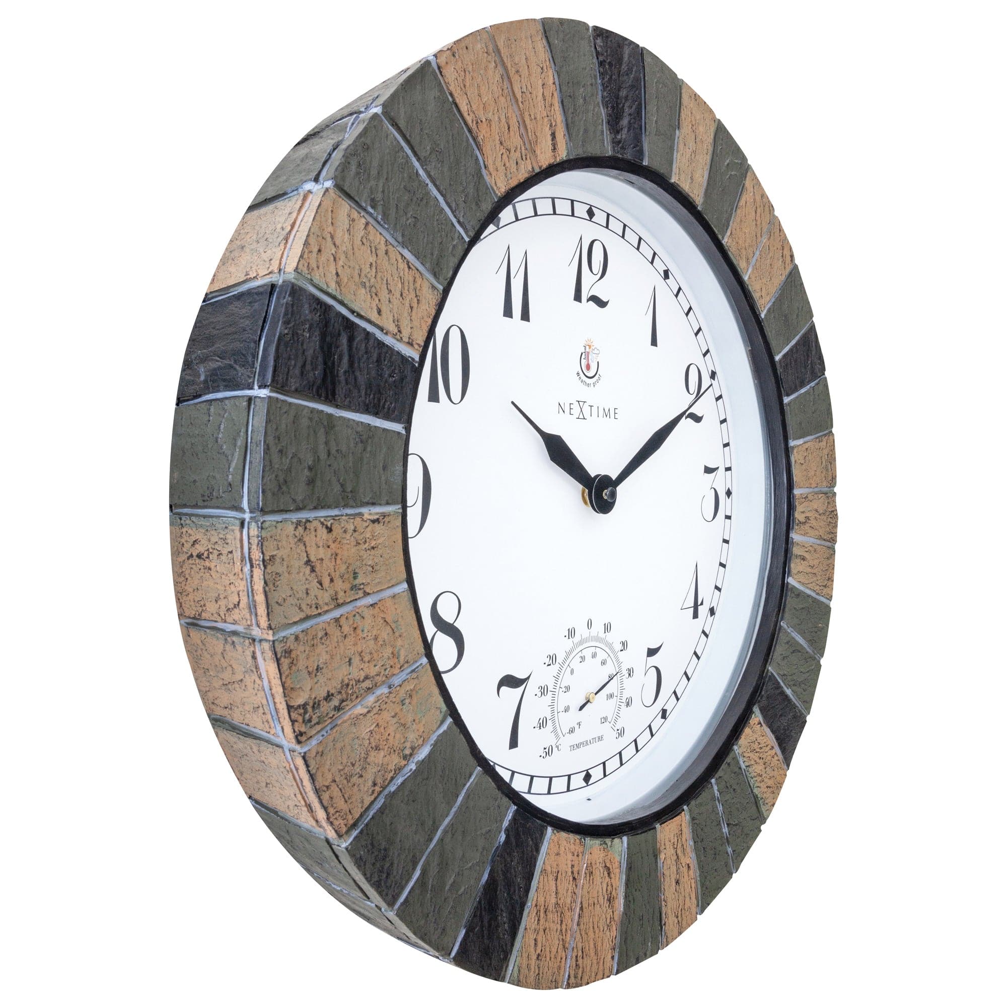 nextime-aster-large-outdoor-uhr-43-5-cm-mit-thermometer-schwarz image 2