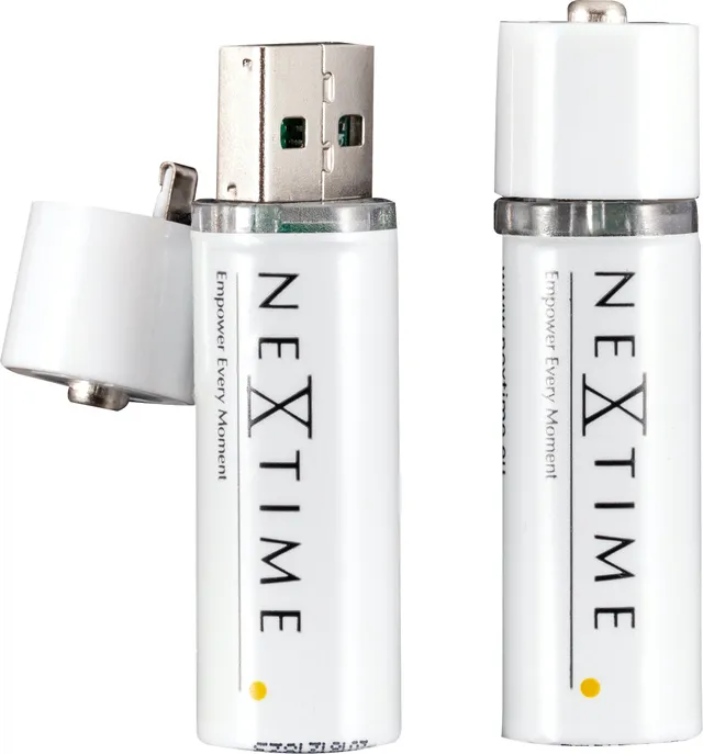 nextime-usb-aa-akku-lithium-1-5v-2er-set-wiederaufladbar-wei image 1