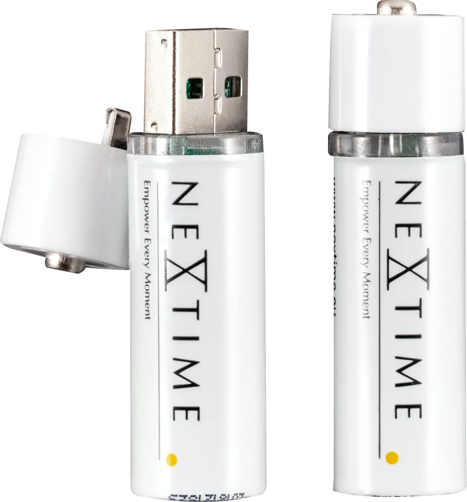 nextime-usb-aa-akku-lithium-1-5v-2er-set-wiederaufladbar-wei image 1