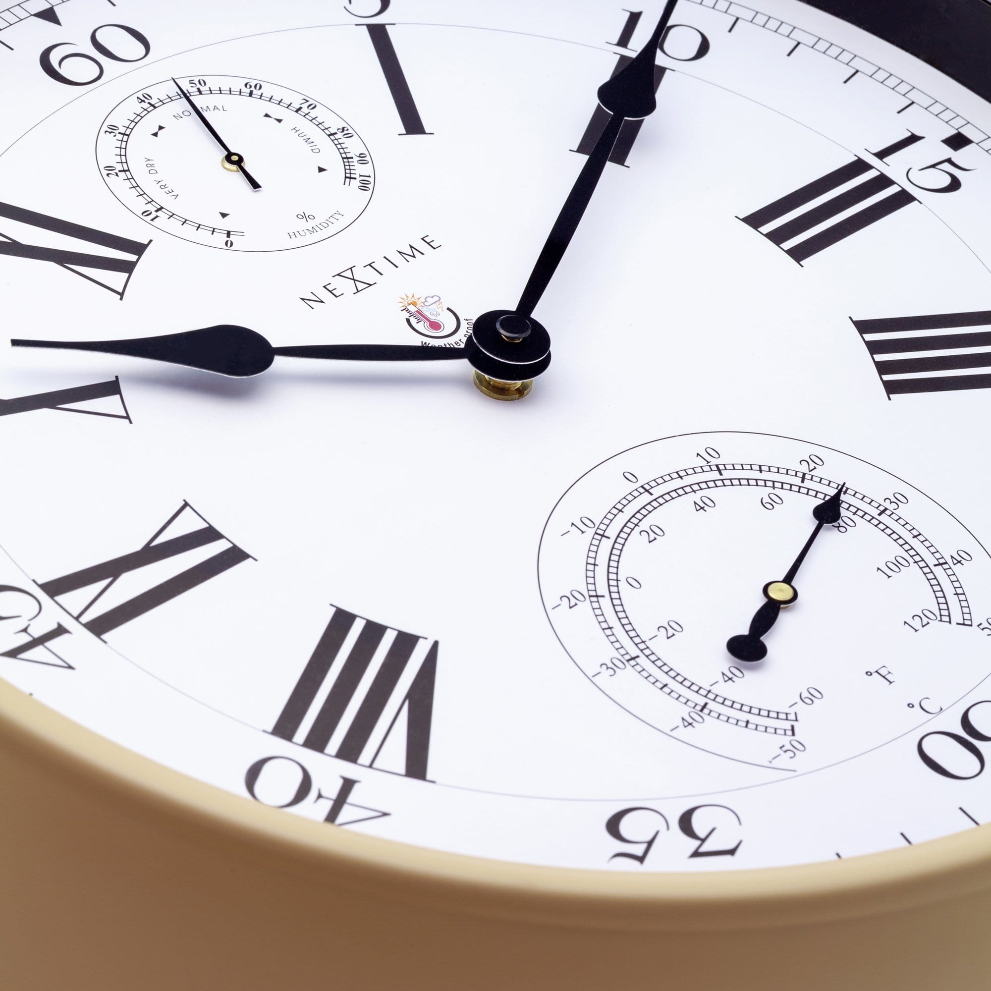 nextime-hyacinth-garten-wanduhr-40-5-cm-metall-wetterfest-mit-temperatur-und-luf image 3