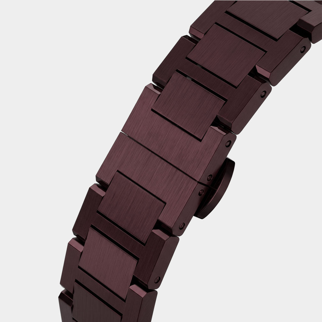 lilienthal-berlin-edelstahl-armband-burgundy-f-r-lilienthal-1 image 2