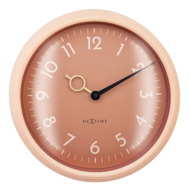 nextime-golden-hour-wall-wanduhr-30-5-cm-abs-pfirsich-teal image 1