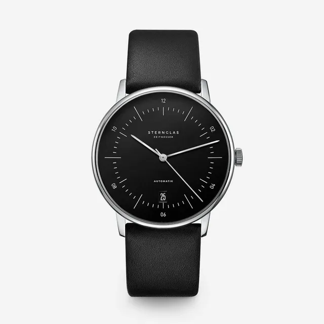 sternglas-naos-automatik-unisex-armbanduhr-38-mm-schwarz-leder image 1
