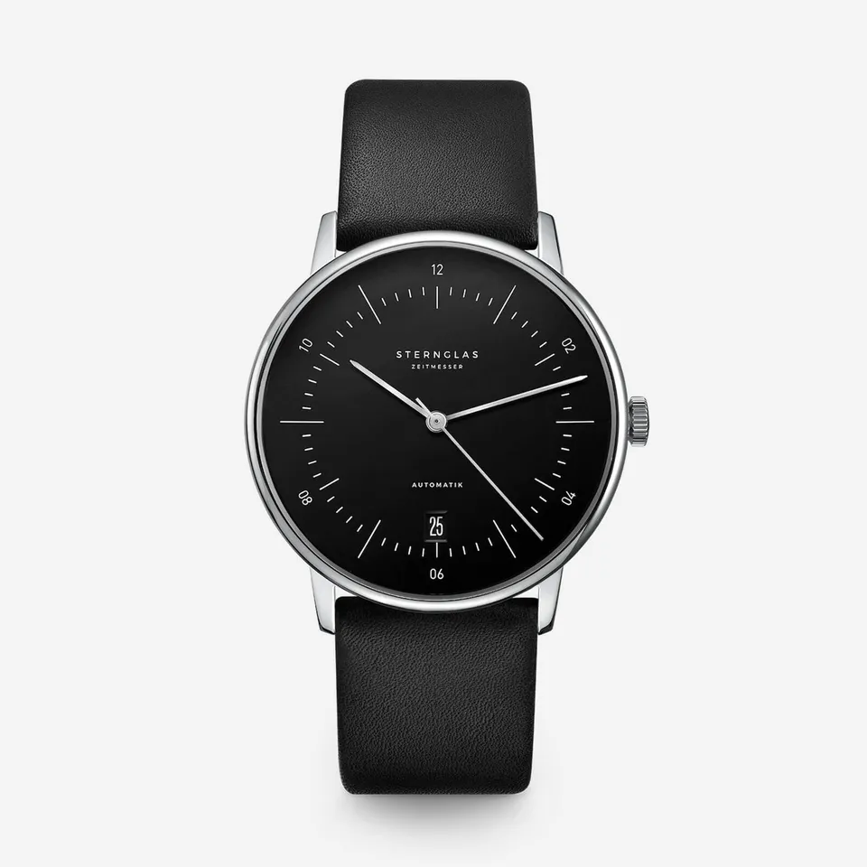 sternglas-naos-automatik-unisex-armbanduhr-38-mm-schwarz-leder image 1