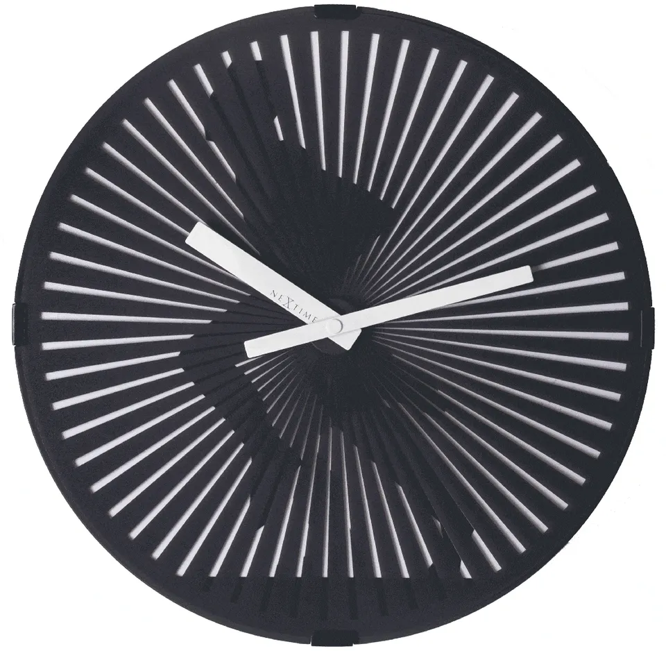 nextime-running-man-motion-wanduhr-30-5-cm-kunststoff-schwarz image 1