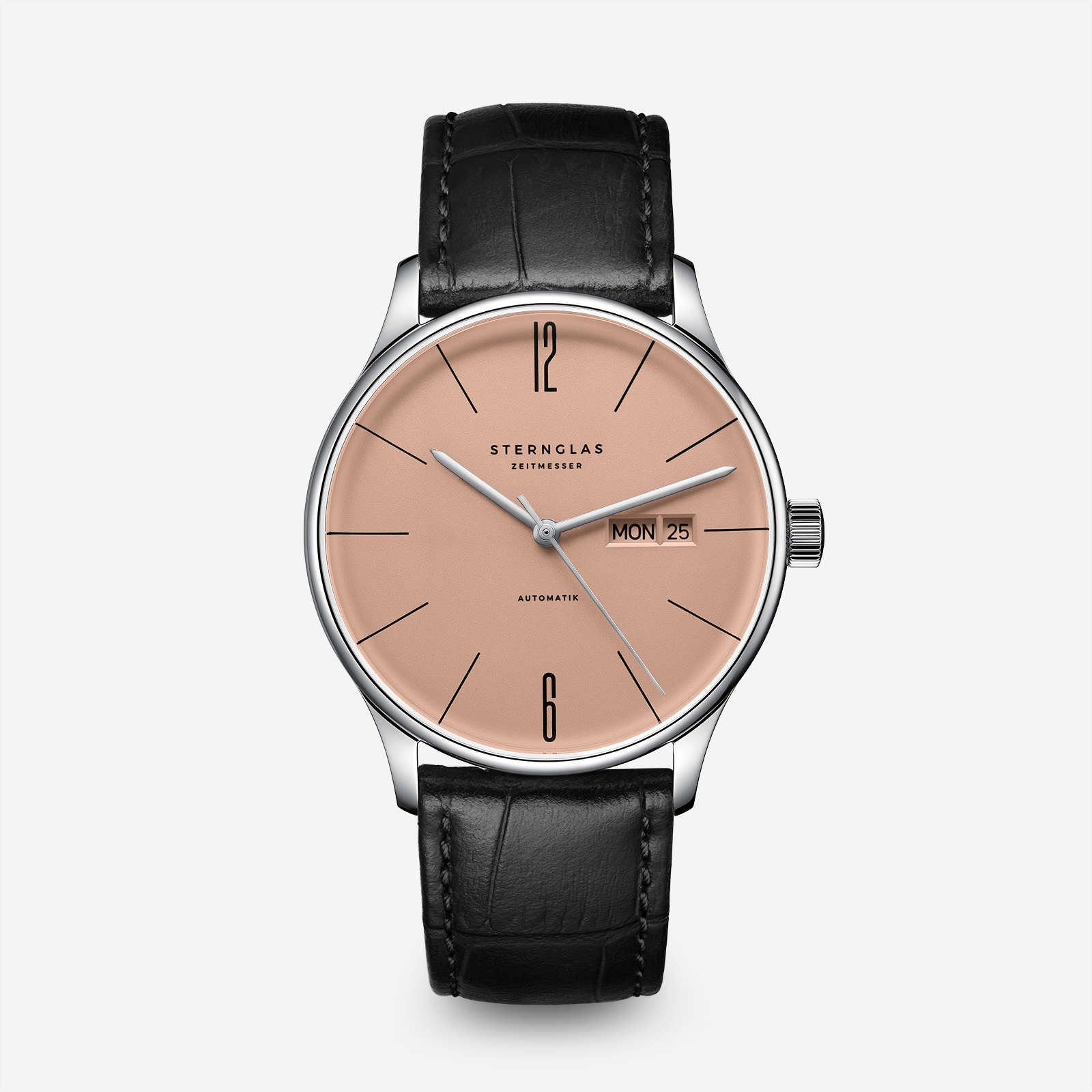 sternglas-berlin-automatik-38mm-kupferbeige-lederuhr-unisex image 1