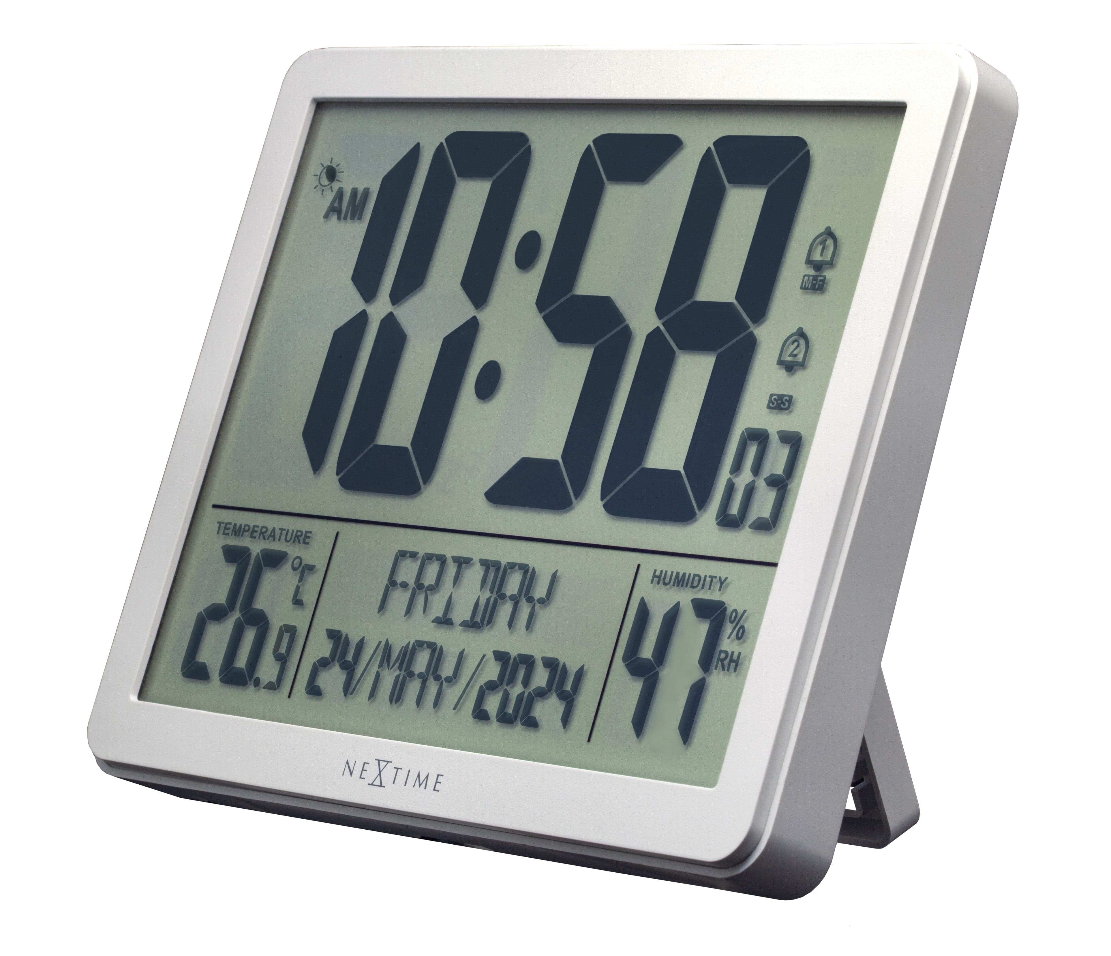 nextime-oneforall-digitale-tisch-wanduhr-17-3x14x2-7cm-funk-wetterstation-abs-we image 4