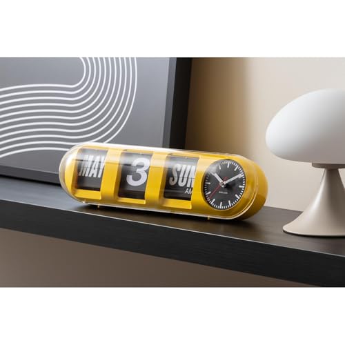 karlsson-tube-flip-wanduhr-und-tischuhr-leuchtendes-gelb-38-x-10-x-13-5-cm image 7