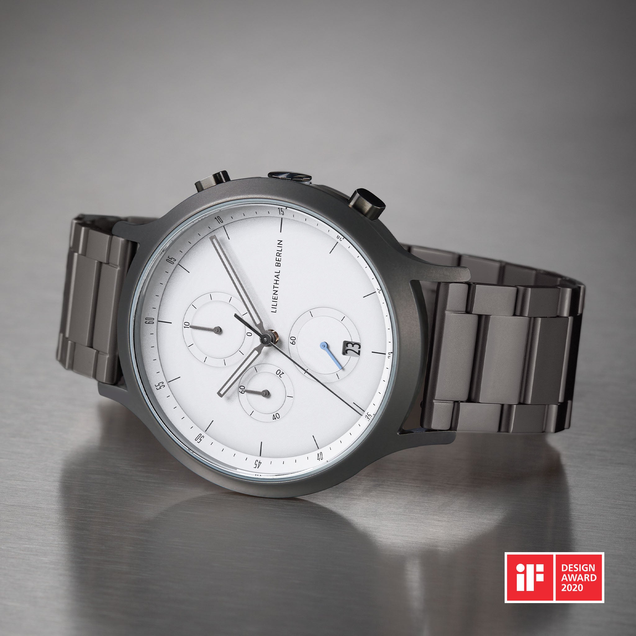 lilienthal-berlin-chronograph-armbanduhr-dark-silver-white image 3