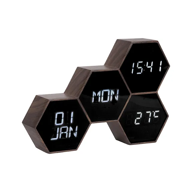 karlsson-six-in-the-mix-digitalwecker-schwarzes-holz-17-5-cm image 1