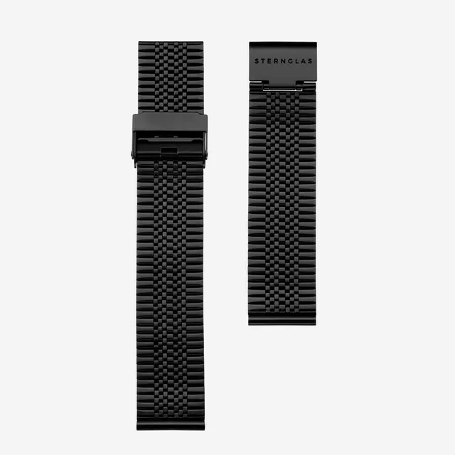 sternglas-superslim-metallarmband-20-mm-schwarz image 1
