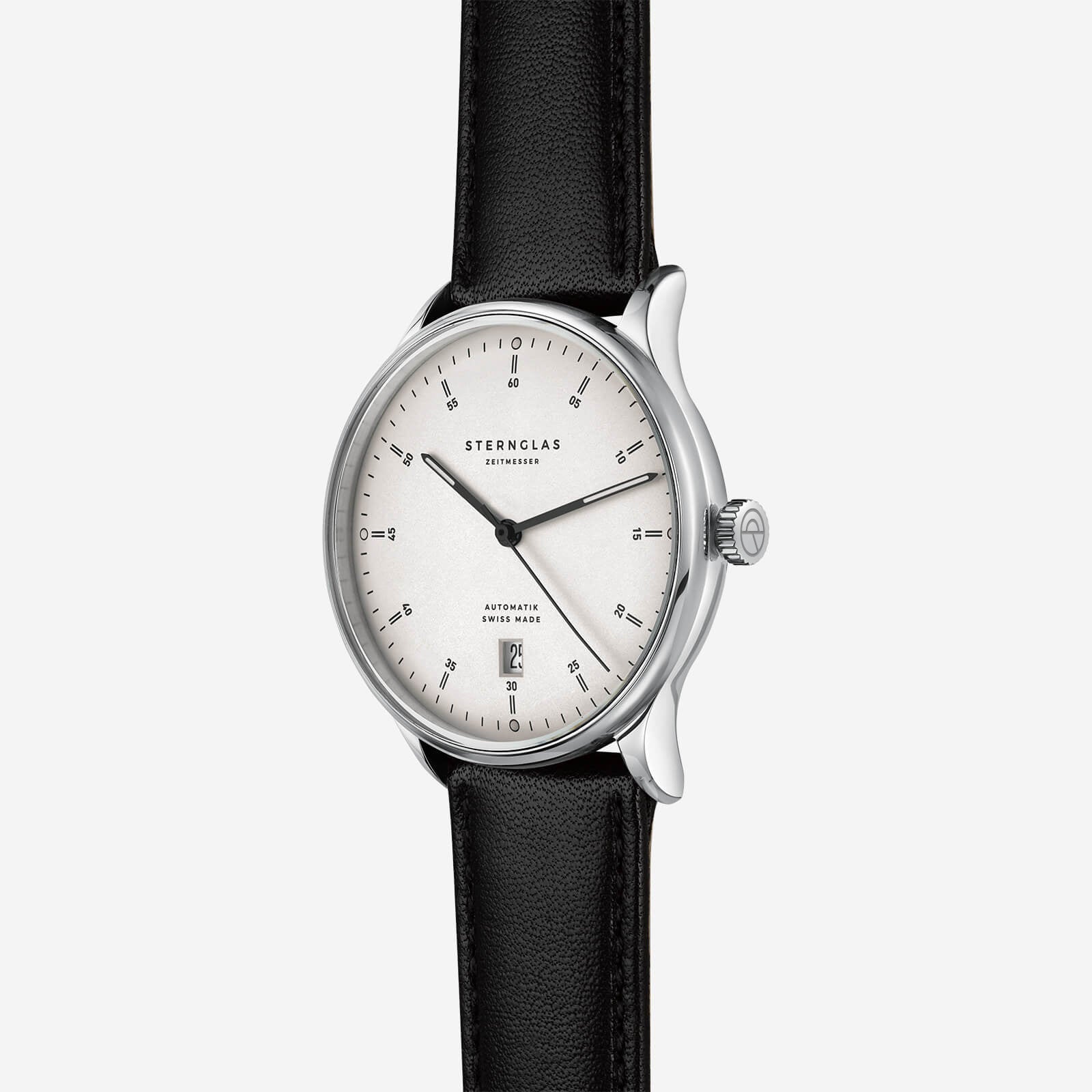 sternglas-kanton-2-0-silber-modena-schwarz-39-mm-leder-herrenuhr image 3