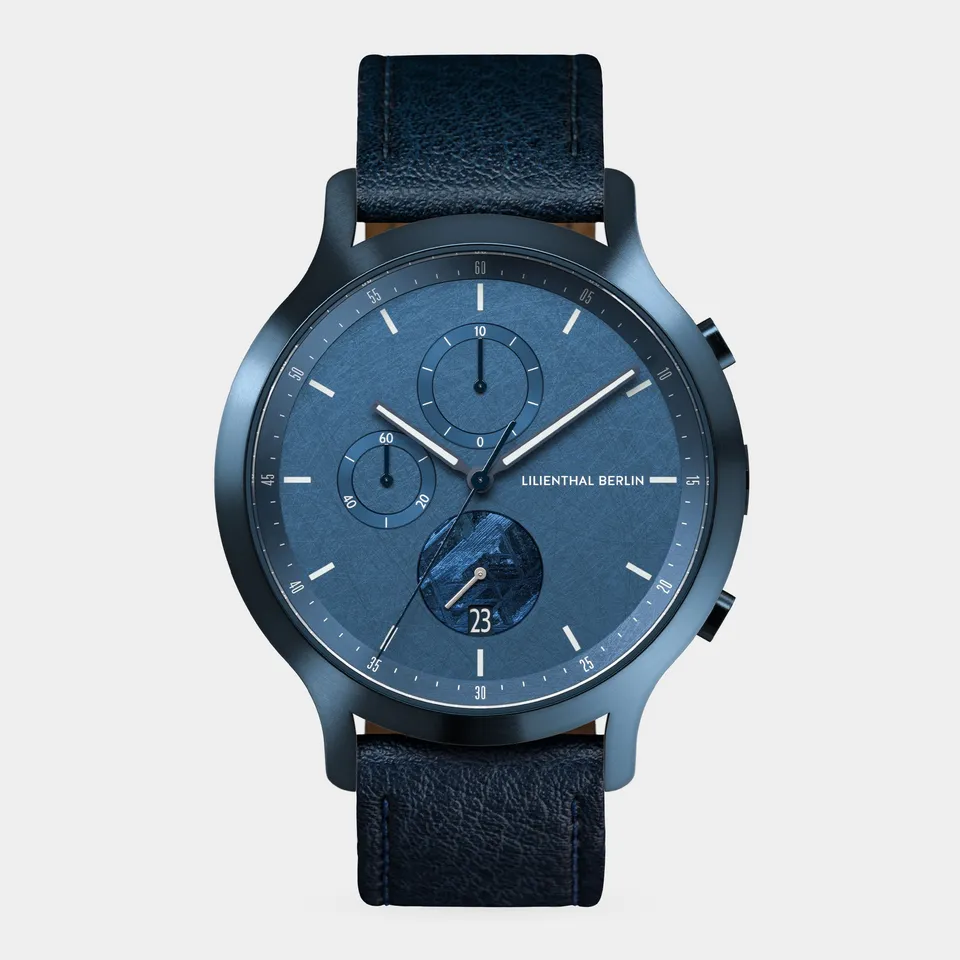 lilienthal-berlin-chronograph-meteorite-stellar-blue-chronograph-mit-meteorit-2 image 1