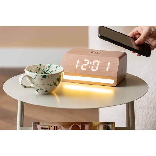 karlsson-wecker-retro-hellbraun-10x16-5x7-5-cm-led-wecker-mit-handy-ladefunktion image 7