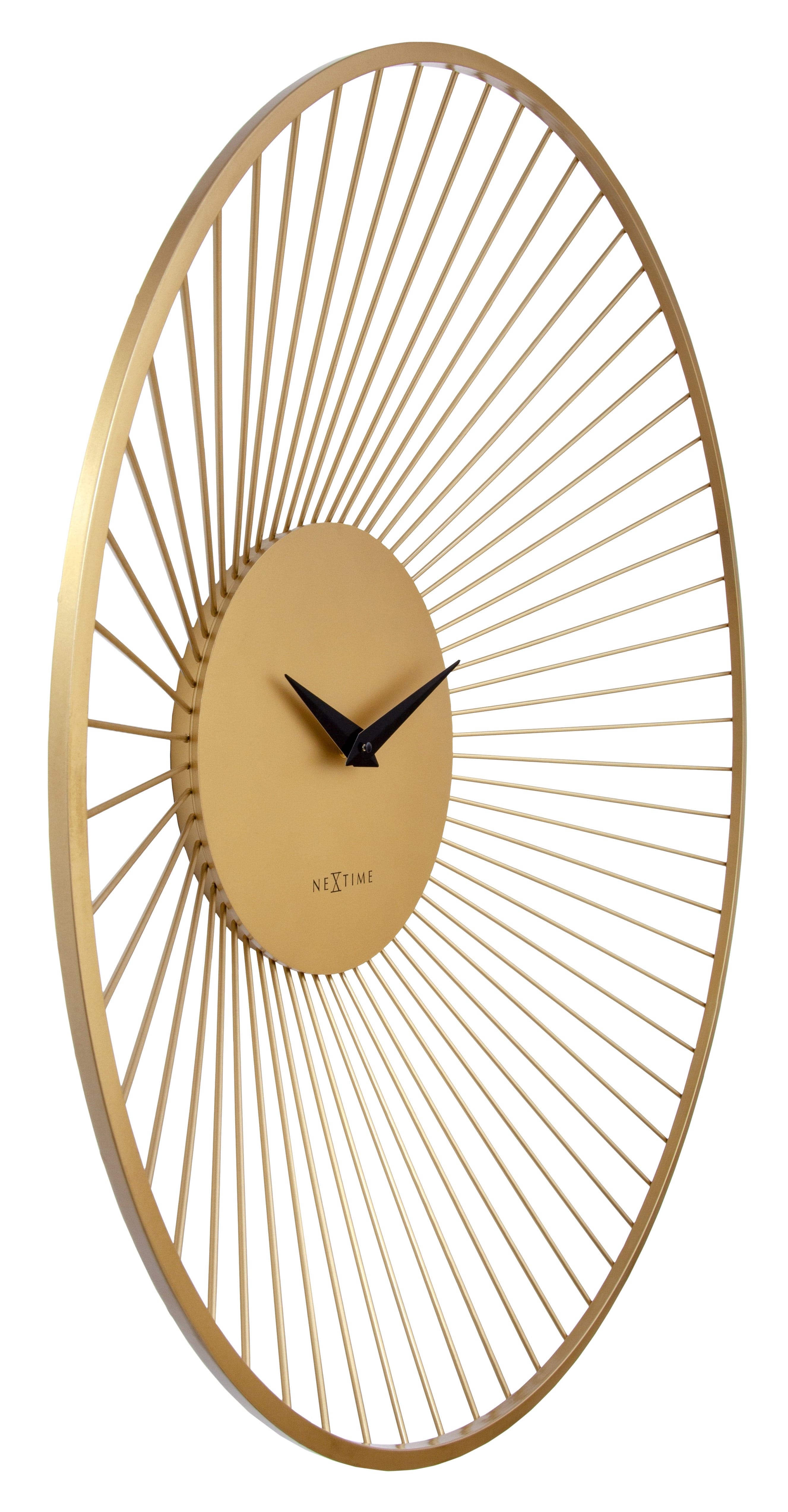 nextime-vasco-round-wanduhr-80cm-analog-metall-gold image 2