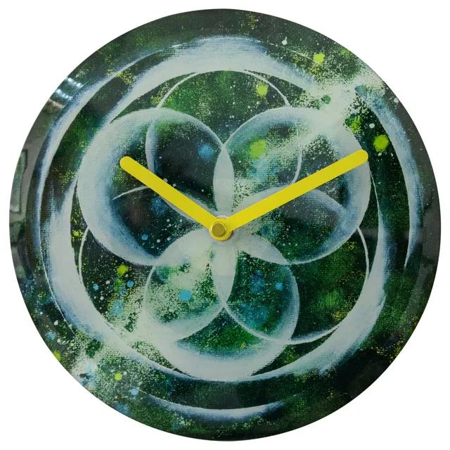 nextime-cosmo-table-tisch-wanduhr-20-cm-glas-gr-n-lautlos image 1
