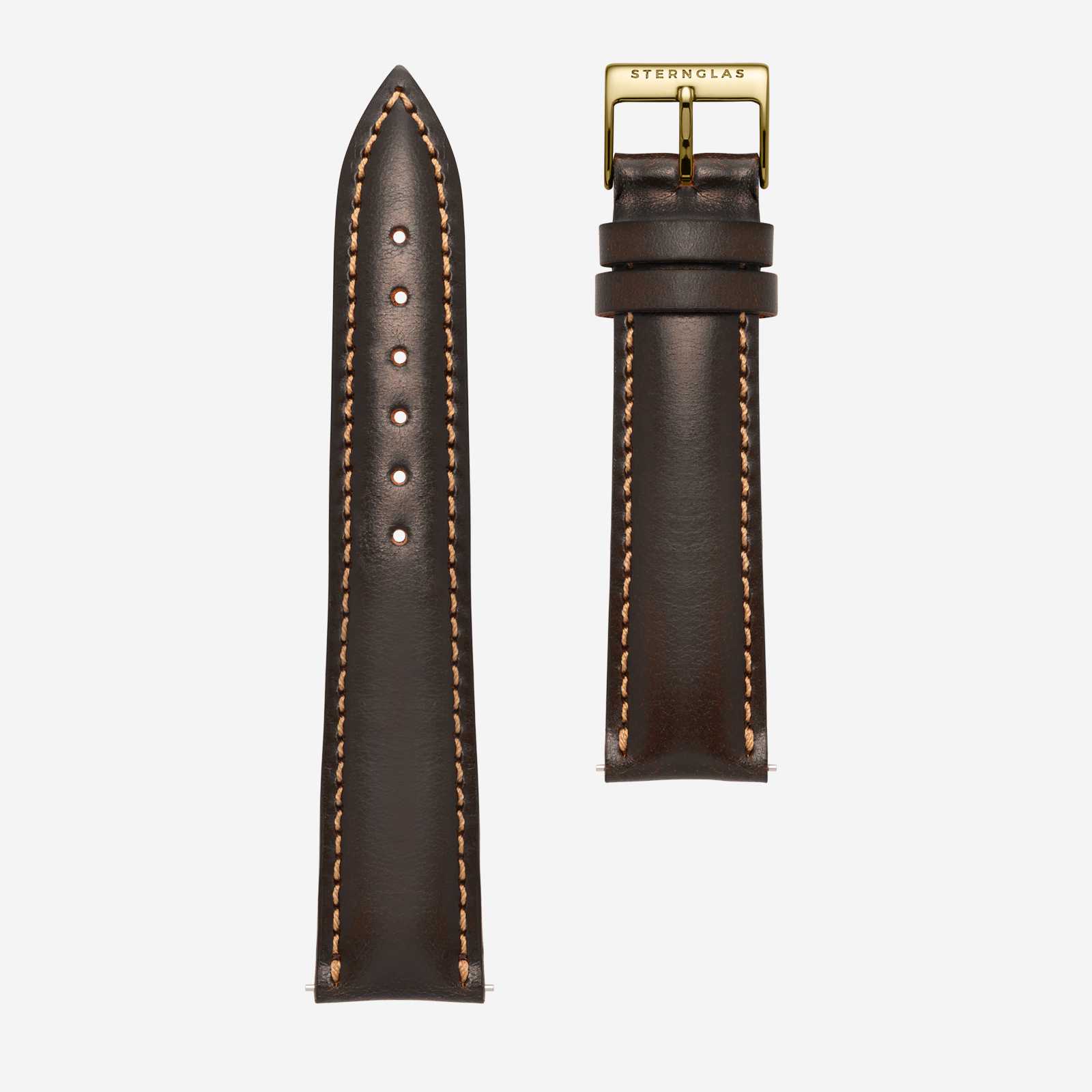 sternglas-bridle-20-dunkelbraun-lederarmband-20-mm-englisches-bridle-leder image 1